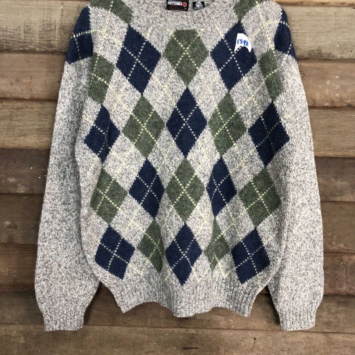 Homespun Knitwear × Japanese Brand × Vintage Lucky Strike vintage mohair Grey Knitwear sweatshirt #5898 Size US L / EU 52-54 / 3 - 8 Thumbnail