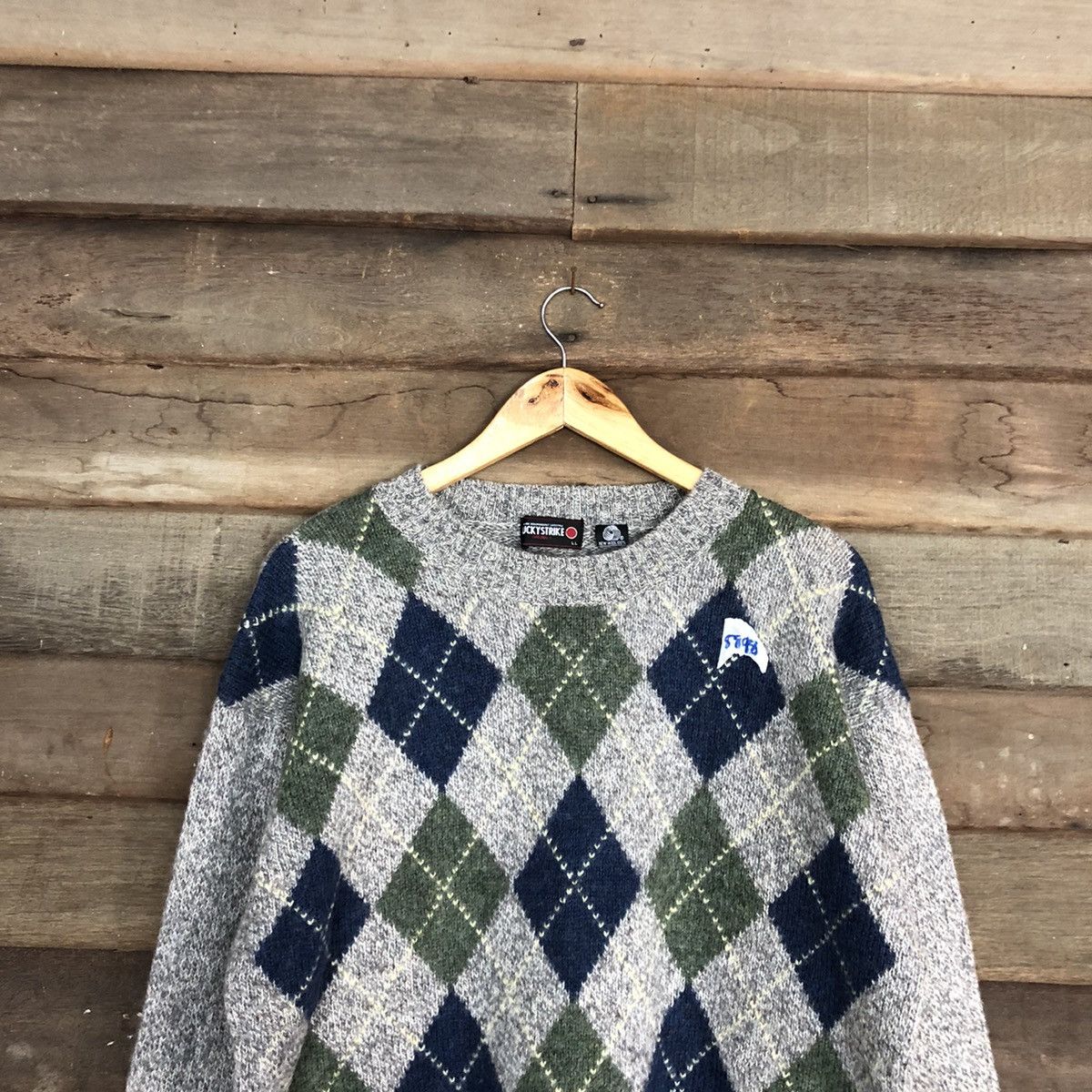 Homespun Knitwear × Japanese Brand × Vintage Lucky Strike vintage mohair Grey Knitwear sweatshirt #5898 Size US L / EU 52-54 / 3 - 2 Thumbnail