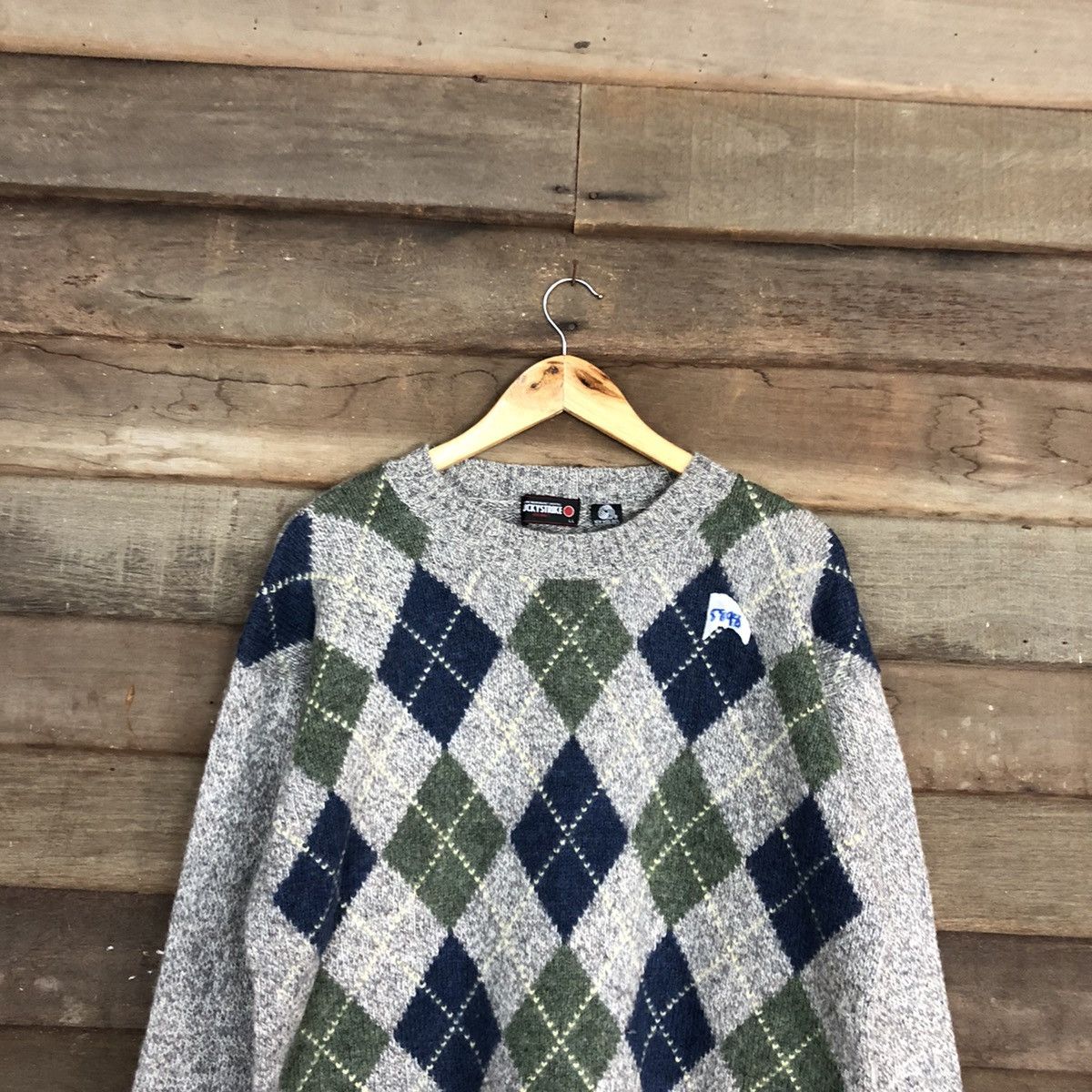 Homespun Knitwear × Japanese Brand × Vintage Lucky Strike vintage mohair Grey Knitwear sweatshirt #5898 Size US L / EU 52-54 / 3 - 9 Thumbnail