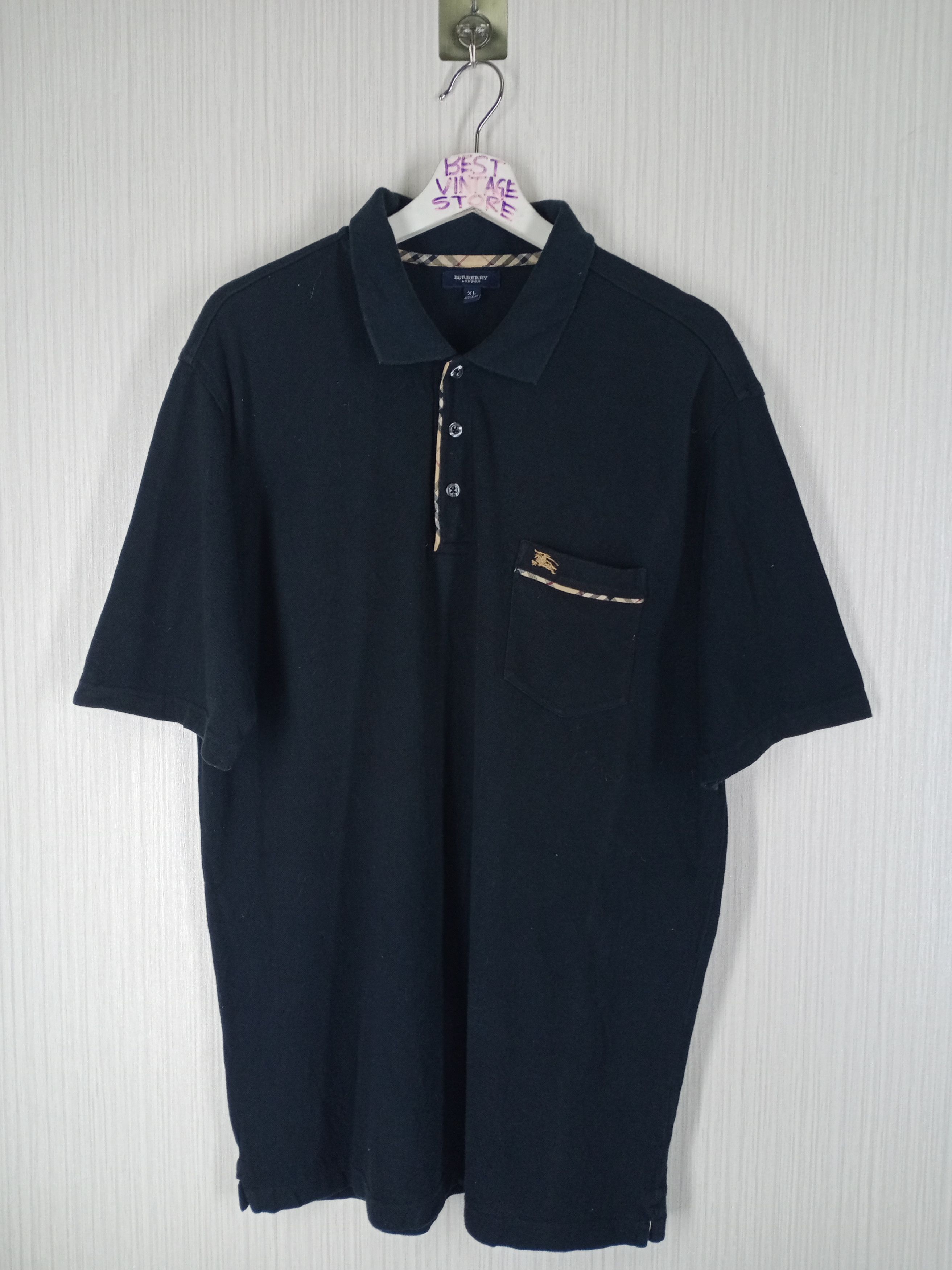 Burberry Burberry London Polo Black Shirt Size US XL / EU 56 / 4 - 1 Thumbnail