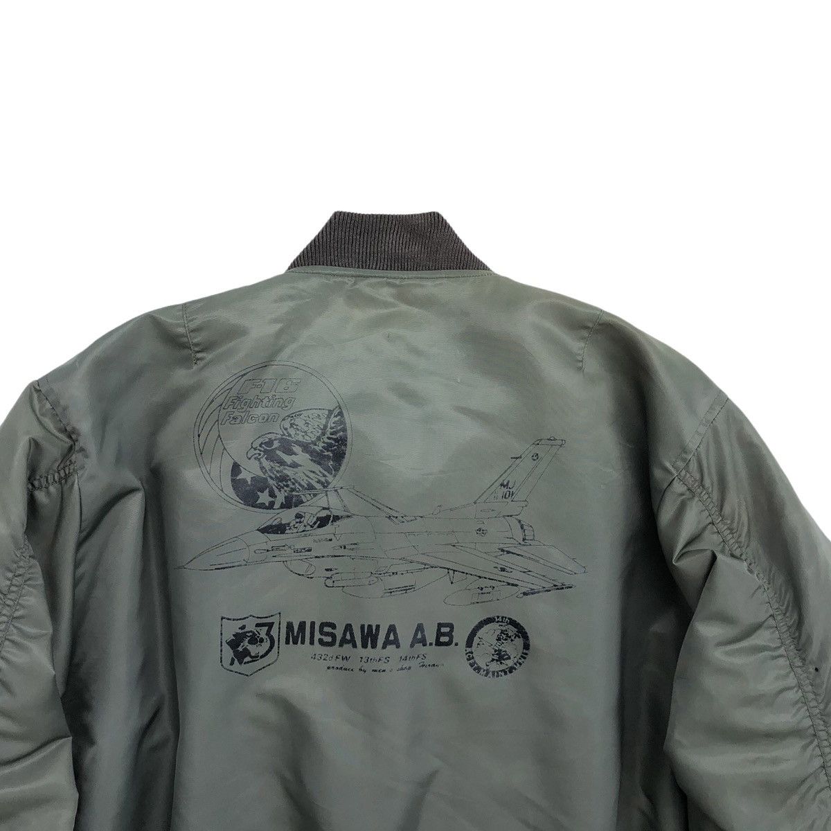 Vintage 🔥Vintage Sun Faded Ma-1 Man Intermediate Bomber Jacket Size US L / EU 52-54 / 3 - 3 Thumbnail