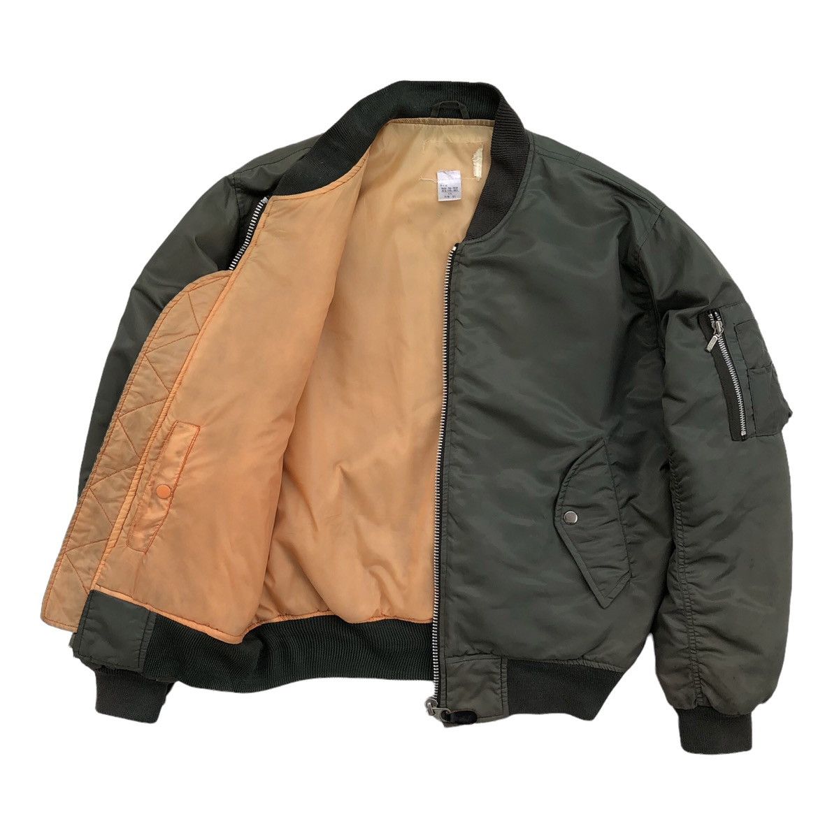 Vintage 🔥Vintage Sun Faded Ma-1 Man Intermediate Bomber Jacket Size US L / EU 52-54 / 3 - 2 Thumbnail