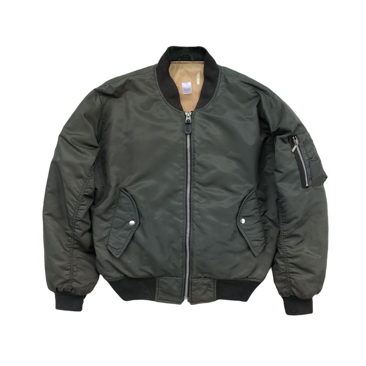 Vintage 🔥Vintage Sun Faded Ma-1 Man Intermediate Bomber Jacket Size US L / EU 52-54 / 3 - 1 Thumbnail