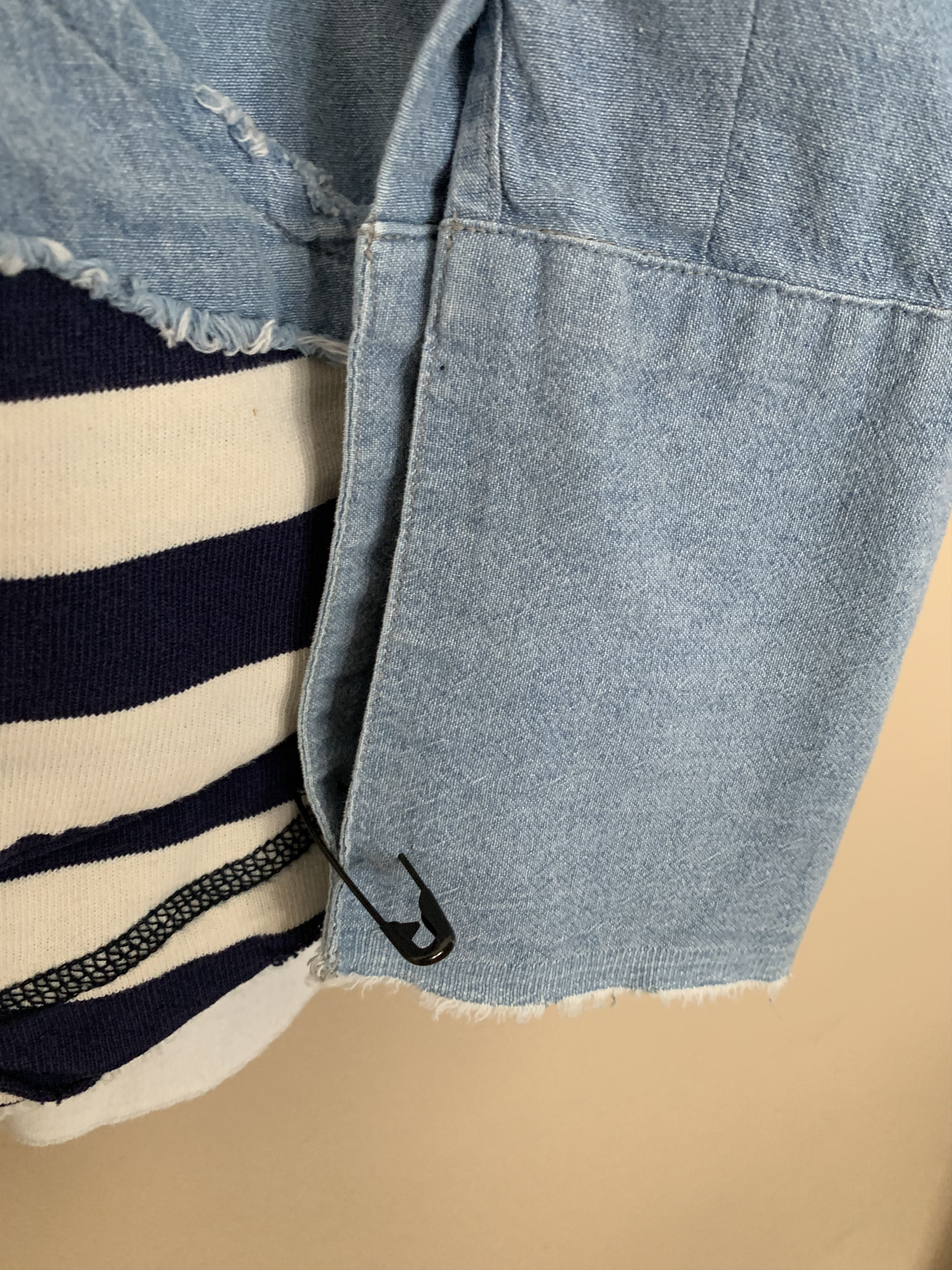 Greg Lauren 50/50 Chambray Stripes Studio Shirt Size US S / EU 44-46 / 1 - 6 Thumbnail
