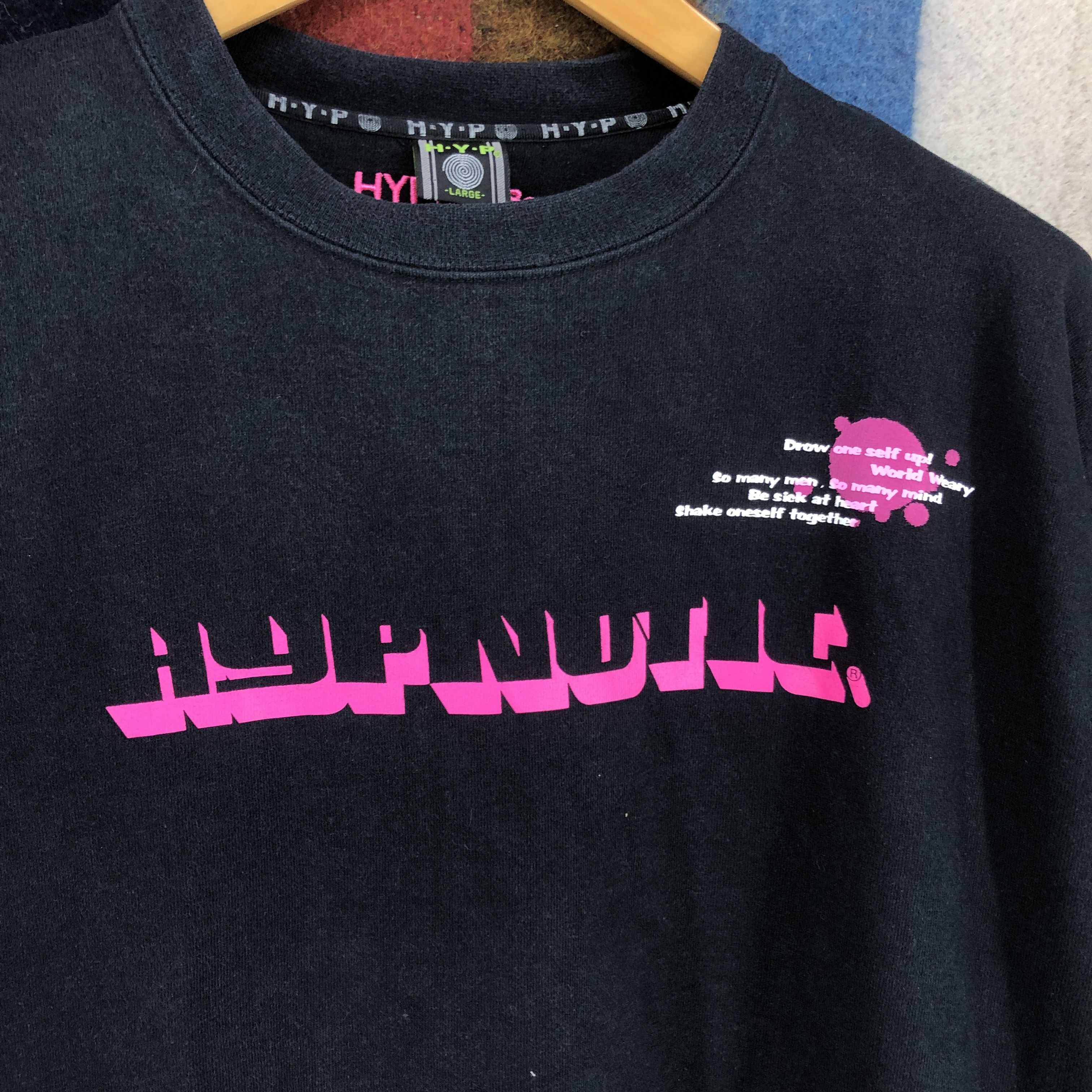 Japanese Brand HYPNOTIC H.Y.P Crew Neck Sweatshirt #0689/AD Size US XL / EU 56 / 4 - 3 Thumbnail