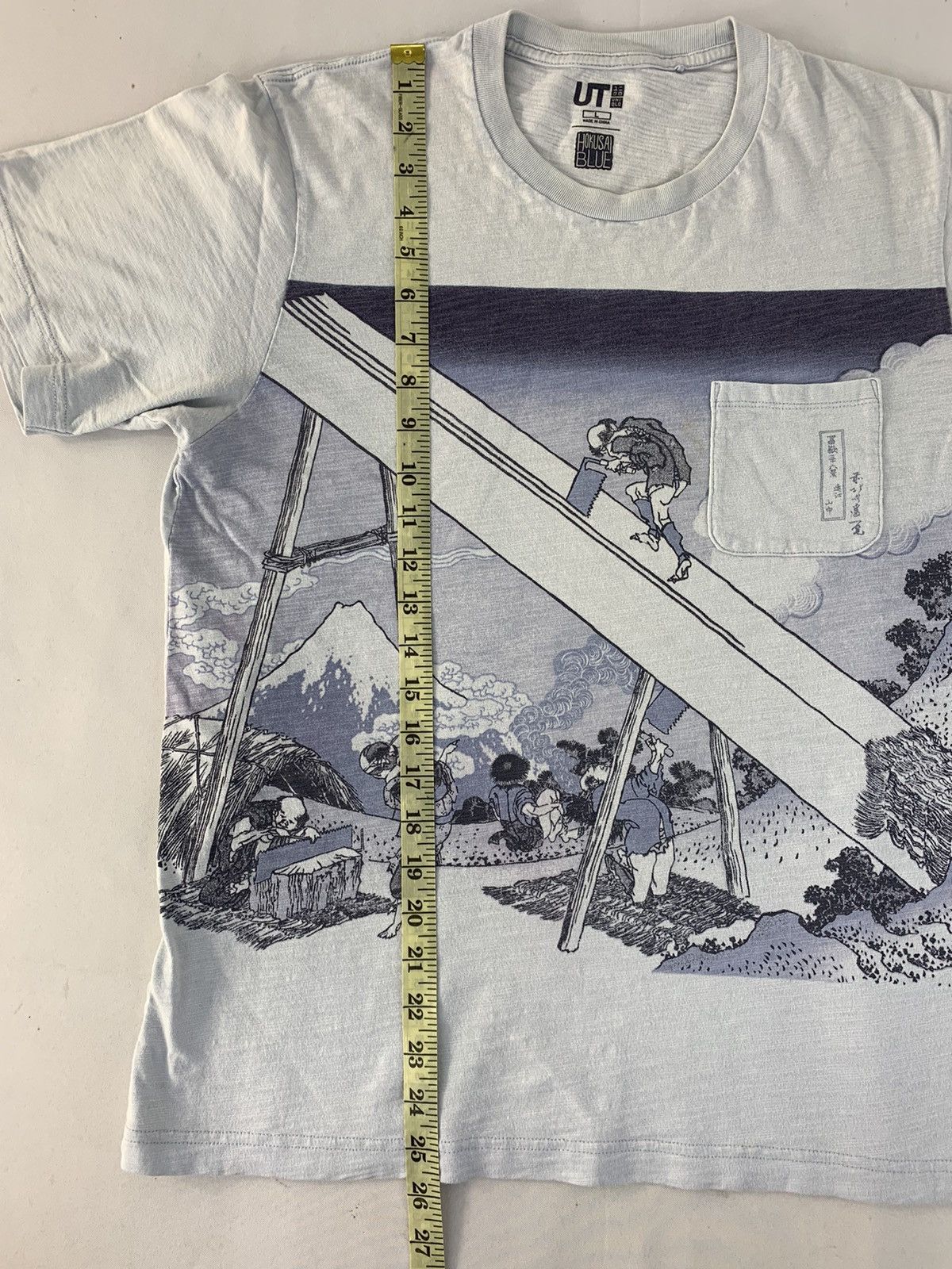 Vintage Hype Japanese Brand Hokusai Blue Ukiyo-e Painter Rural Tee Size US M / EU 48-50 / 2 - 7 Thumbnail