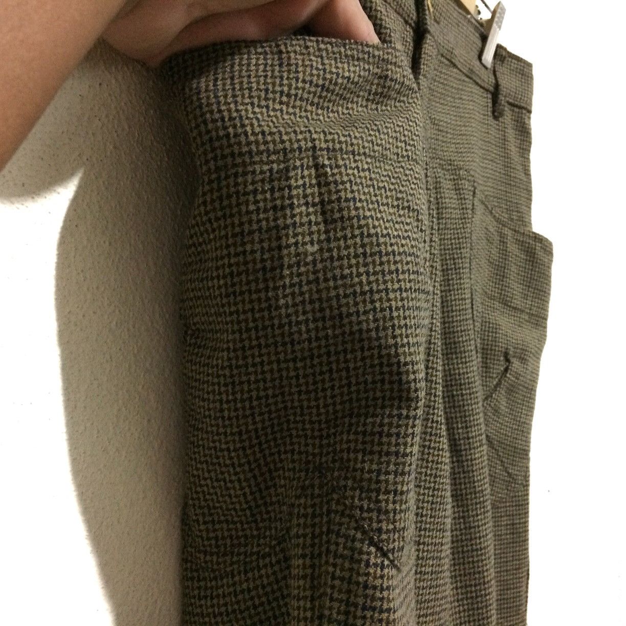 Vintage Mercibeaucoup Herringbone Wool Pants Big Pocket