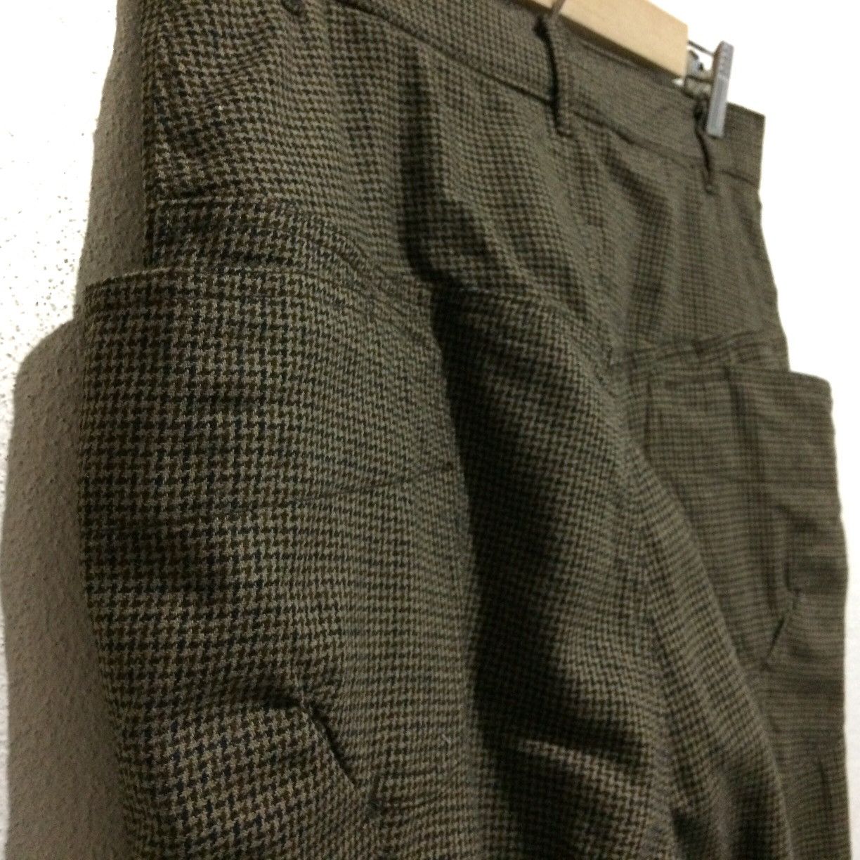 Vintage Mercibeaucoup Herringbone Wool Pants Big Pocket