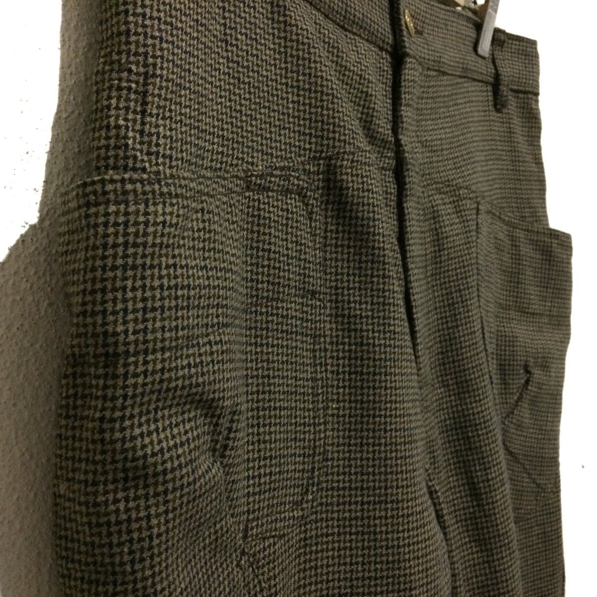 Vintage Mercibeaucoup Herringbone Wool Pants Big Pocket