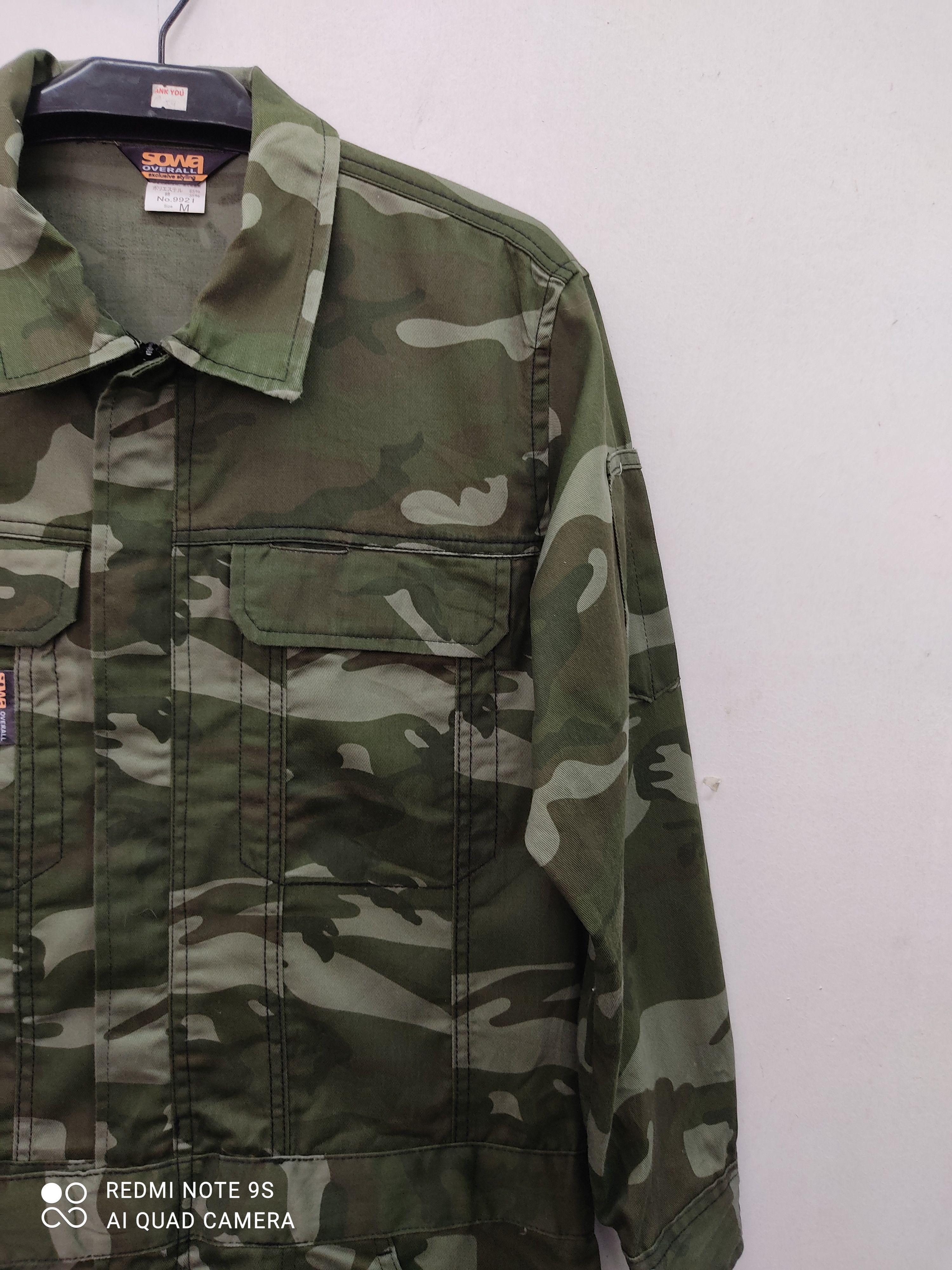 Japanese Brand Worker Camo Army Sowa Coverall Size US 38 / EU 54 - 7 Thumbnail