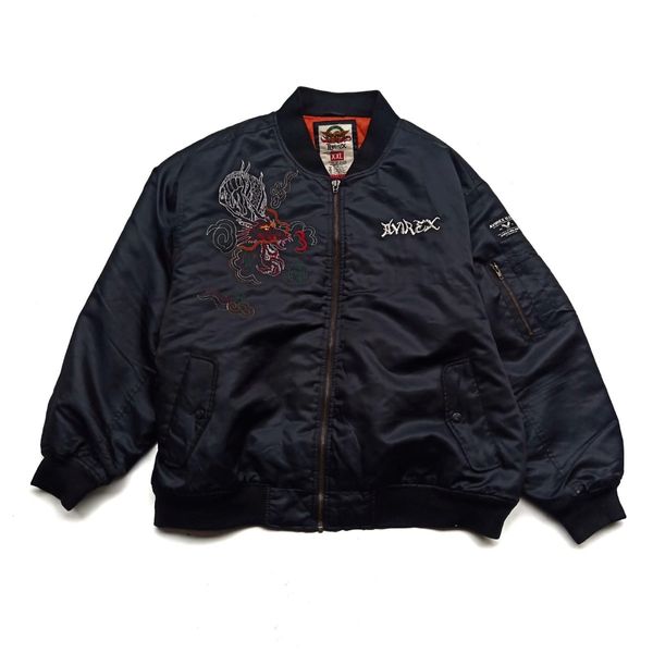 Avirex Avirex Dragon Embroidery Bomber Jacket | Grailed