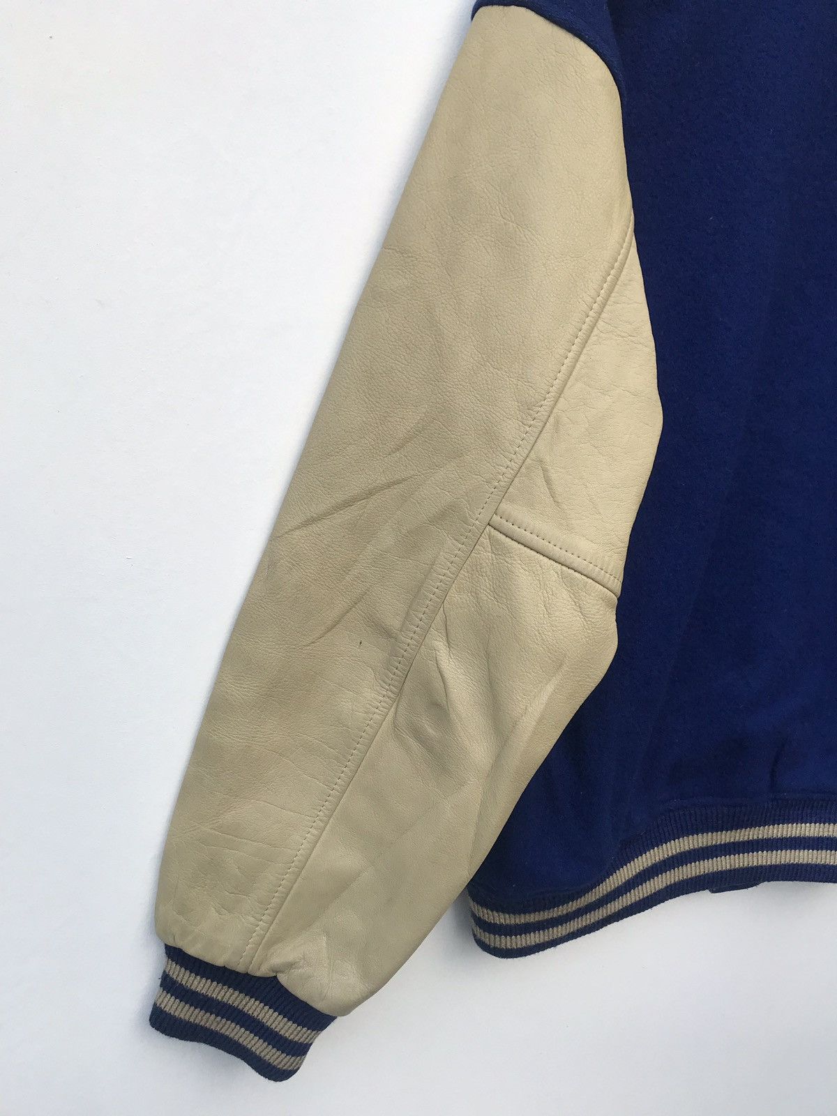 Vintage Vintage Pier Blanca Varsity Mix Wool Streetwear Jacket Size US L / EU 52-54 / 3 - 10 Thumbnail