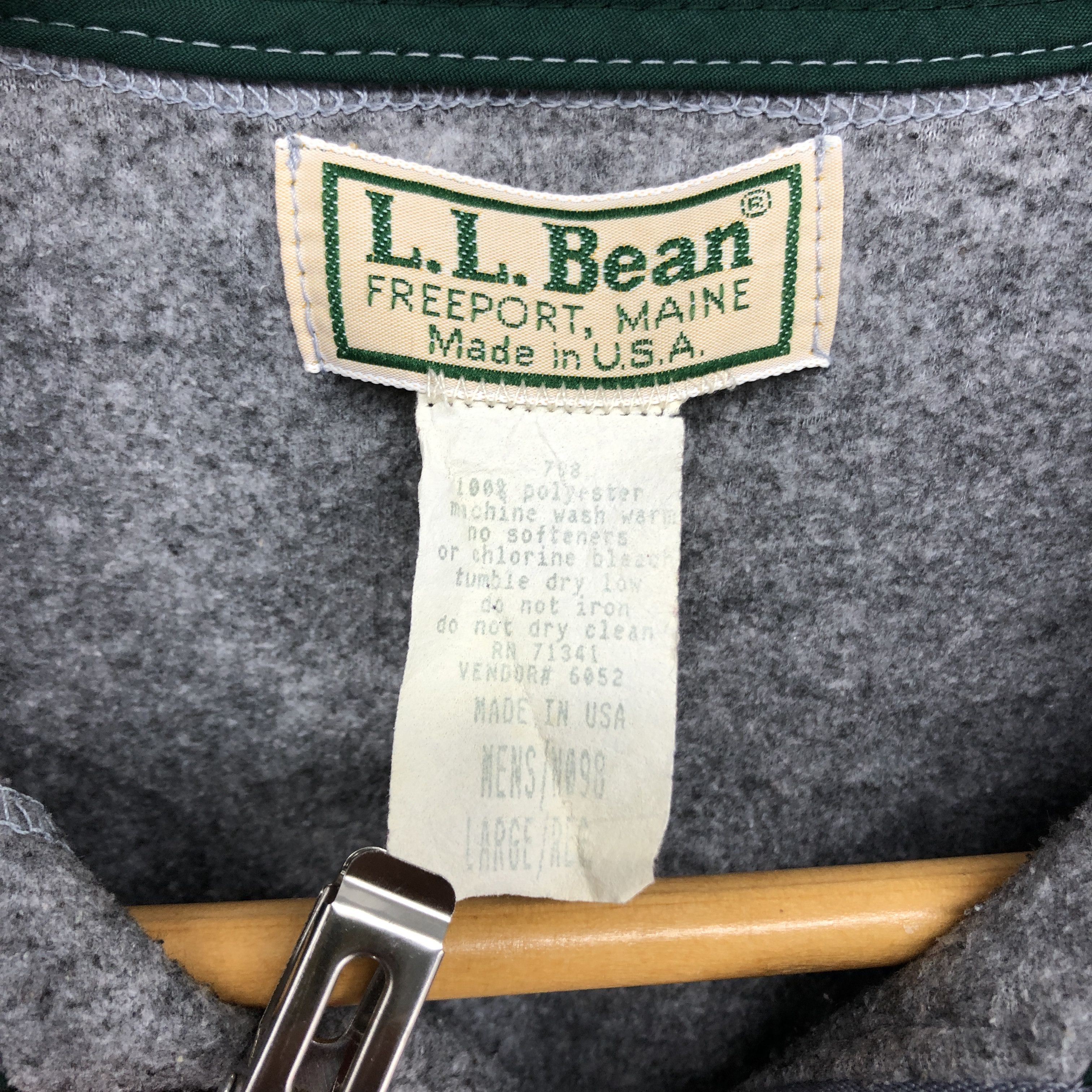 L.L. Bean 90s Vintage L.L BEAN Turtle Neck Fleece #1646-61 Size US L / EU 52-54 / 3 - 3 Thumbnail