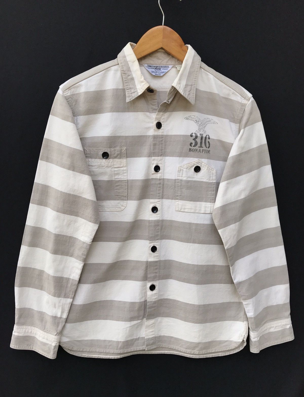 image of Cootie Production By Engineered Garments Japan Button Ups in Striped, Men's (Size Medium)