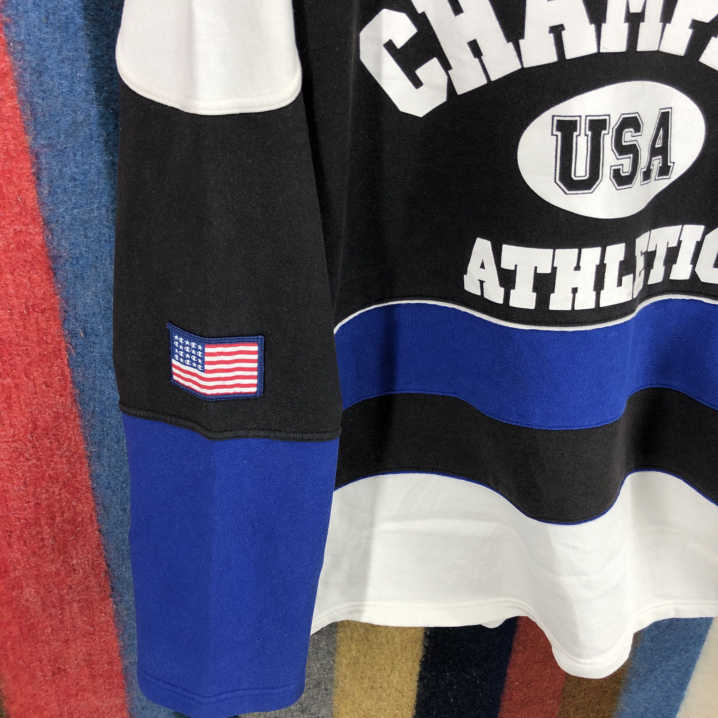 Champion CHAMPION RUGBY USA ATHLETIC V Neck Sweatshirt #0245/K Size US L / EU 52-54 / 3 - 3 Thumbnail