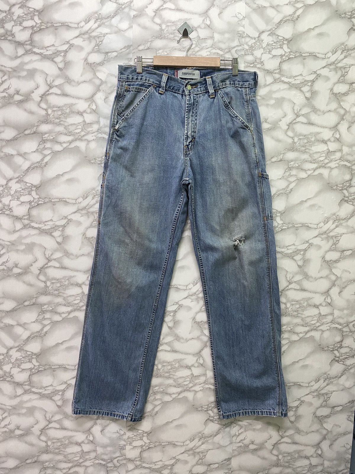 Levi's × Vintage Vintage LEVIS Carpenter Workwear Distressed Denim - L15 Size US 32 / EU 48 - 2 Thumbnail