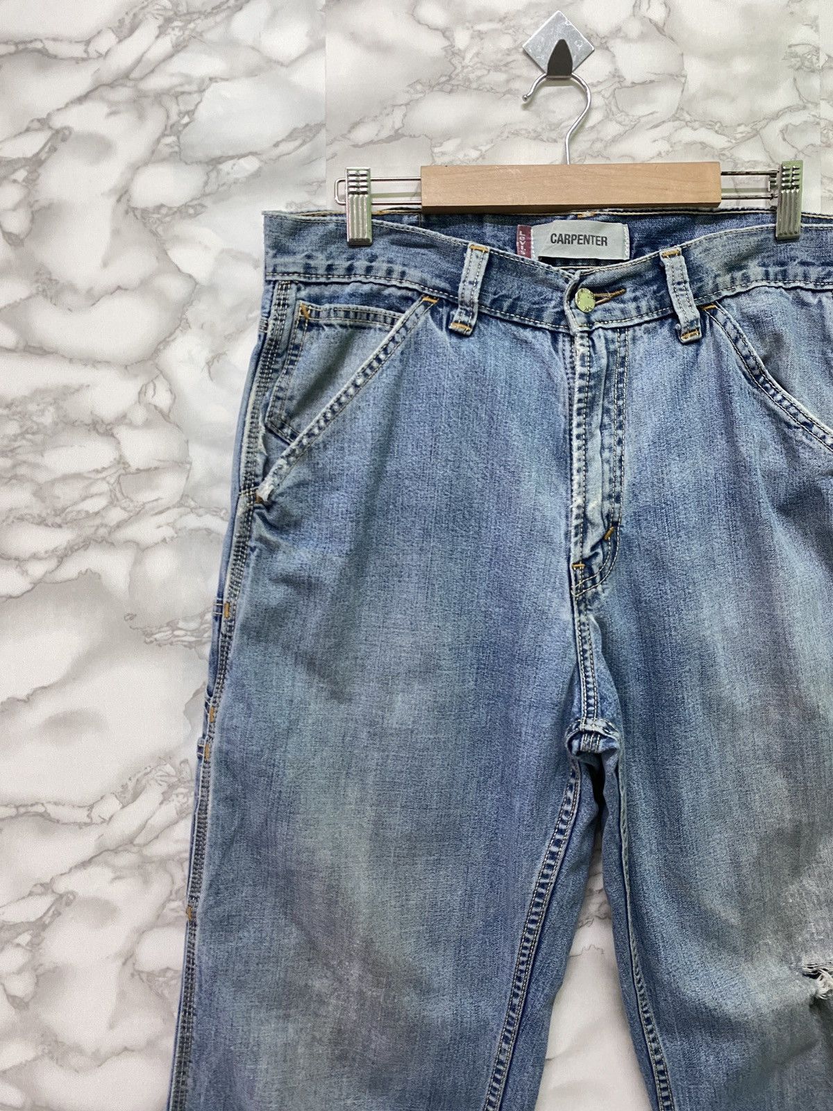 Levi's × Vintage Vintage LEVIS Carpenter Workwear Distressed Denim - L15 Size US 32 / EU 48 - 4 Thumbnail