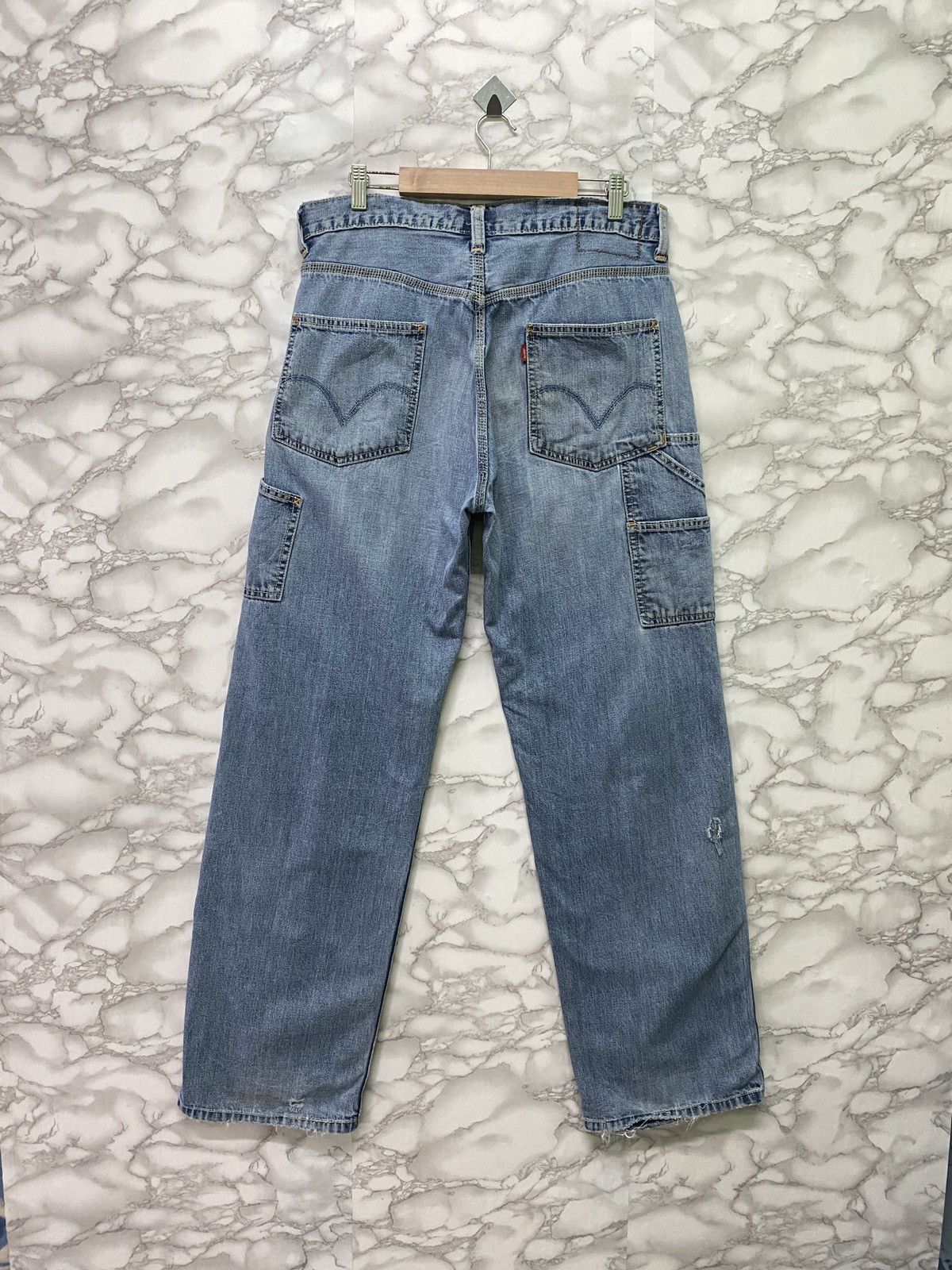 Levi's × Vintage Vintage LEVIS Carpenter Workwear Distressed Denim - L15 Size US 32 / EU 48 - 1 Thumbnail
