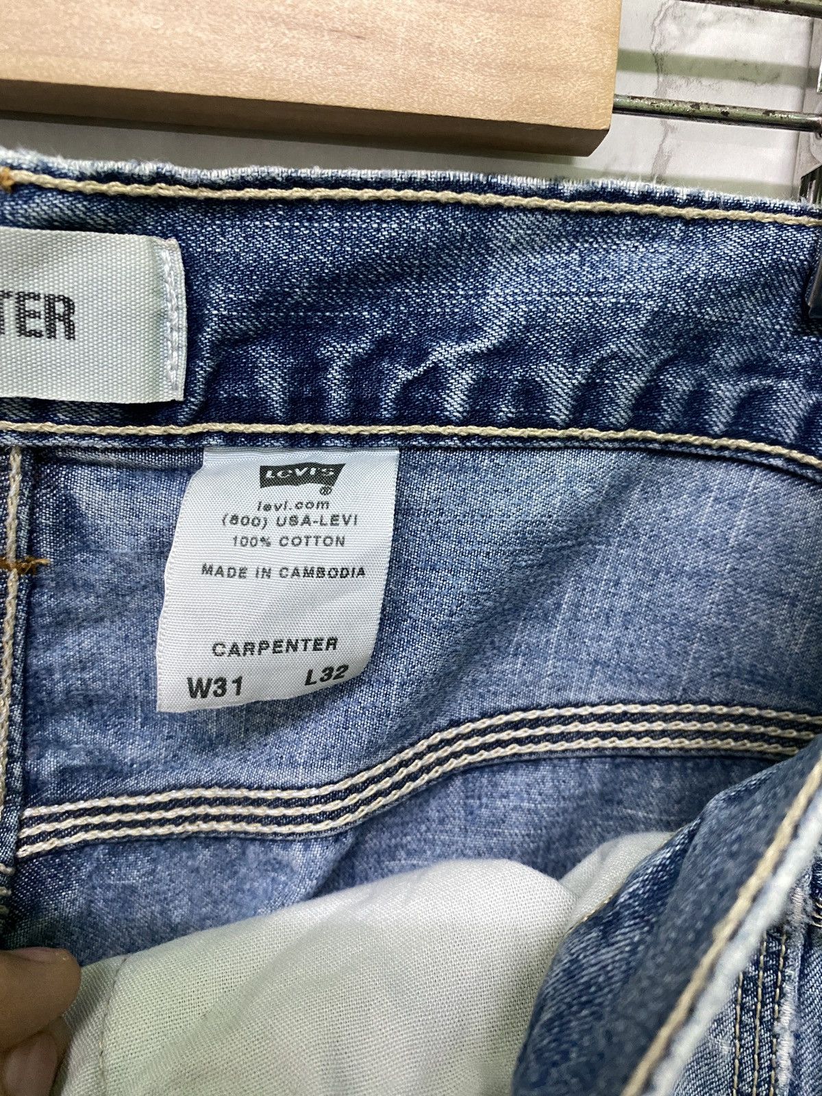 Levi's × Vintage Vintage LEVIS Carpenter Workwear Distressed Denim - L15 Size US 32 / EU 48 - 17 Thumbnail