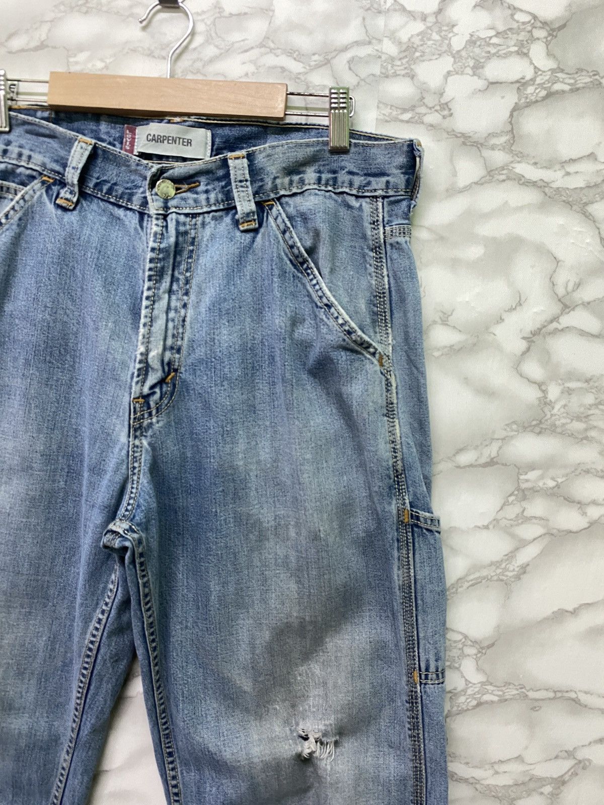Levi's × Vintage Vintage LEVIS Carpenter Workwear Distressed Denim - L15 Size US 32 / EU 48 - 5 Thumbnail