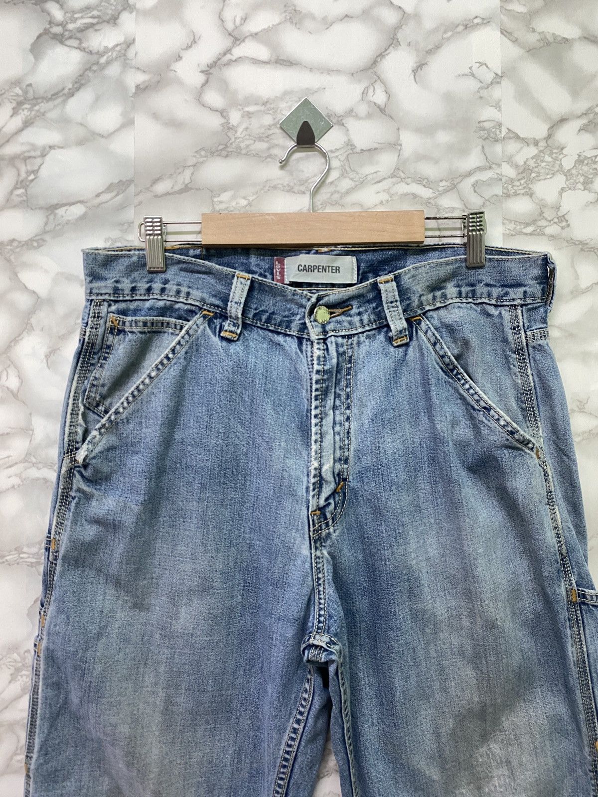 Levi's × Vintage Vintage LEVIS Carpenter Workwear Distressed Denim - L15 Size US 32 / EU 48 - 3 Thumbnail