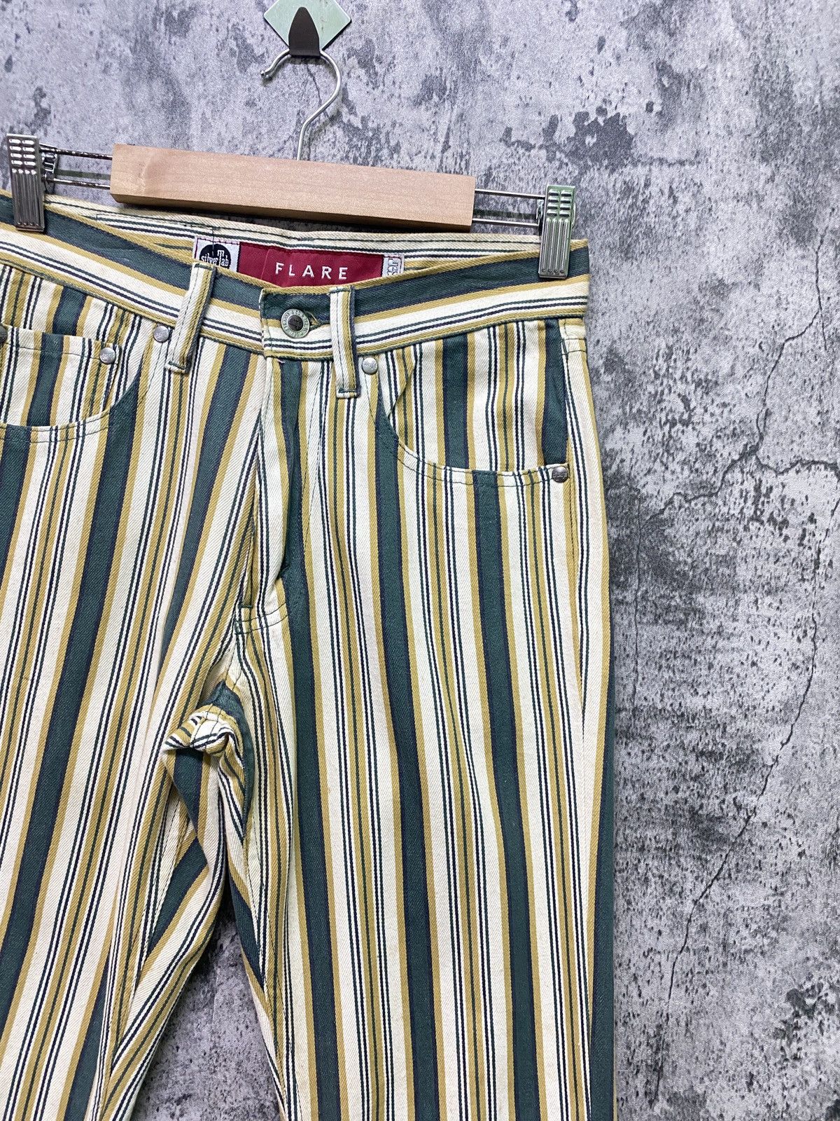 Levi's × Vintage 🔥 Levis Silvertab Striped Bootcut Flare Pants Size US 26 / EU 42 - 8 Thumbnail