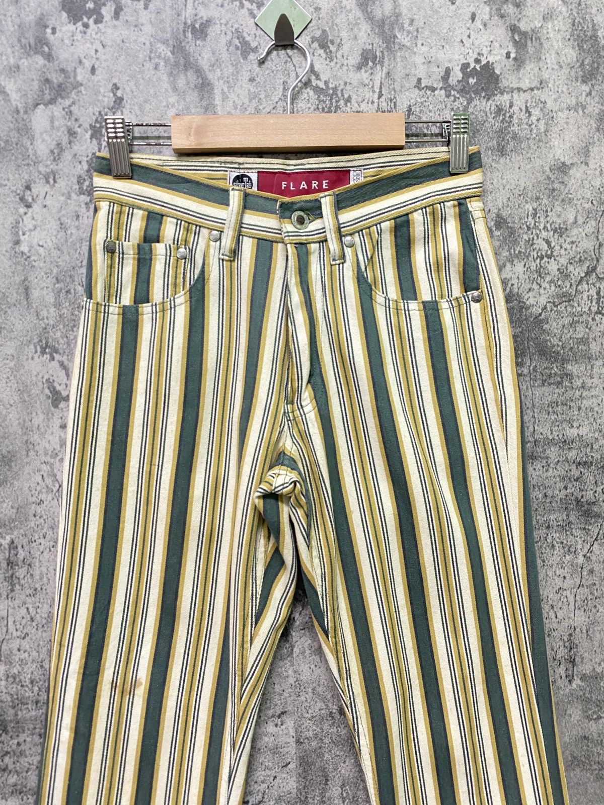 Levi's × Vintage 🔥 Levis Silvertab Striped Bootcut Flare Pants Size US 26 / EU 42 - 3 Thumbnail