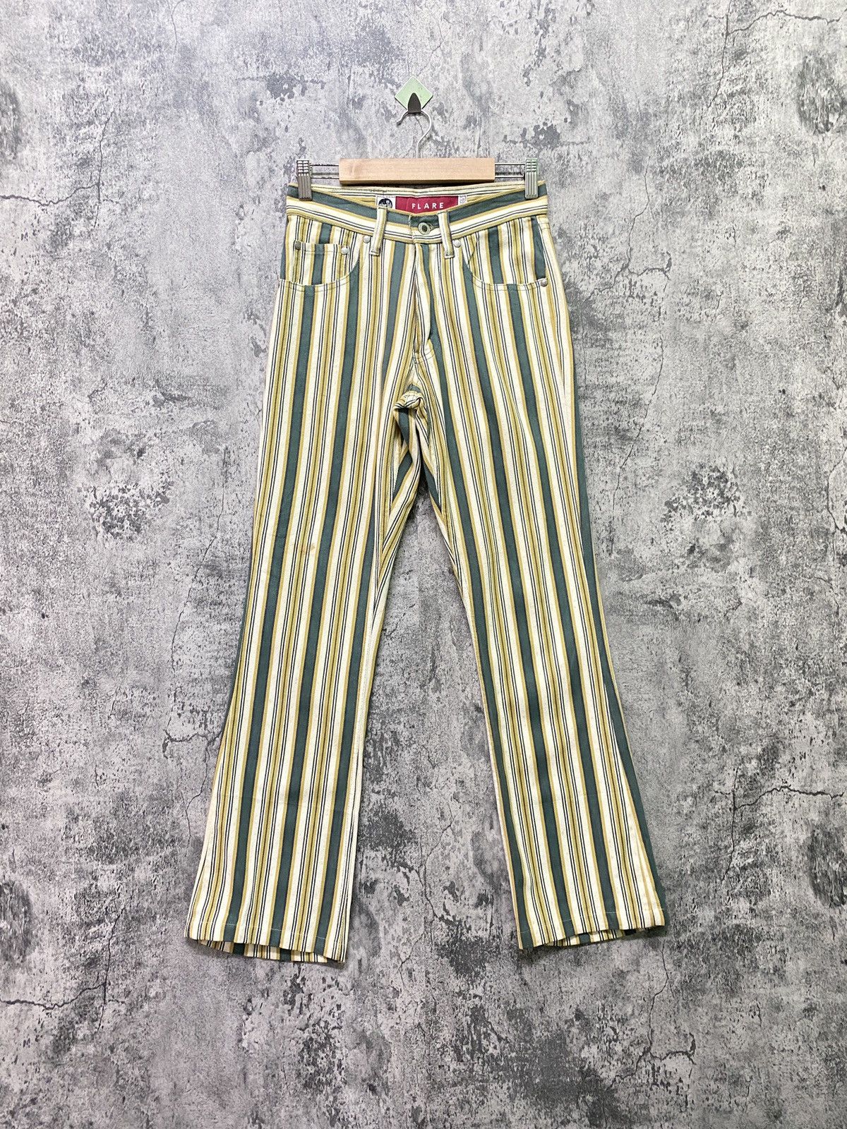Levi's × Vintage 🔥 Levis Silvertab Striped Bootcut Flare Pants Size US 26 / EU 42 - 2 Thumbnail