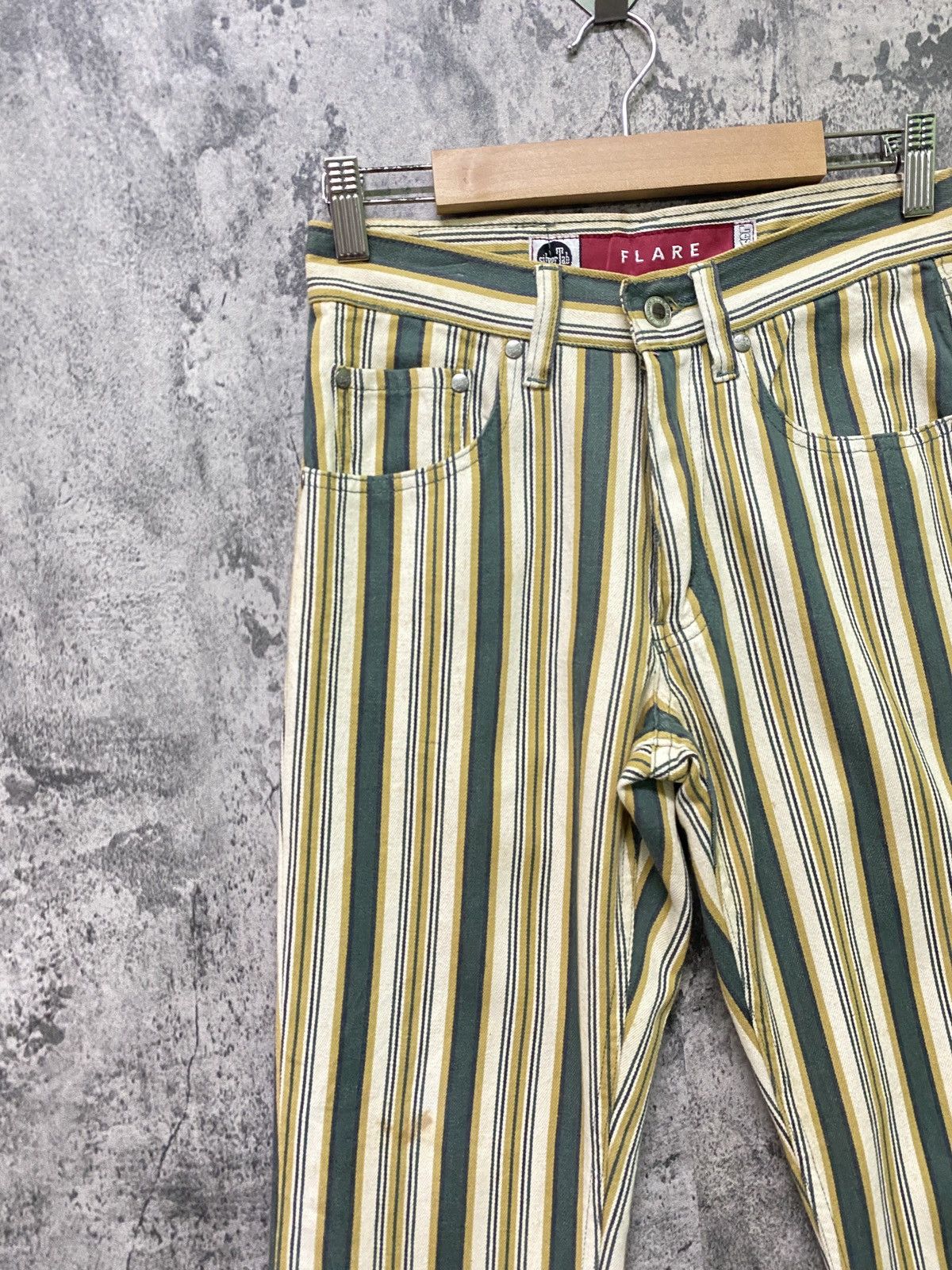Levi's × Vintage 🔥 Levis Silvertab Striped Bootcut Flare Pants Size US 26 / EU 42 - 4 Thumbnail