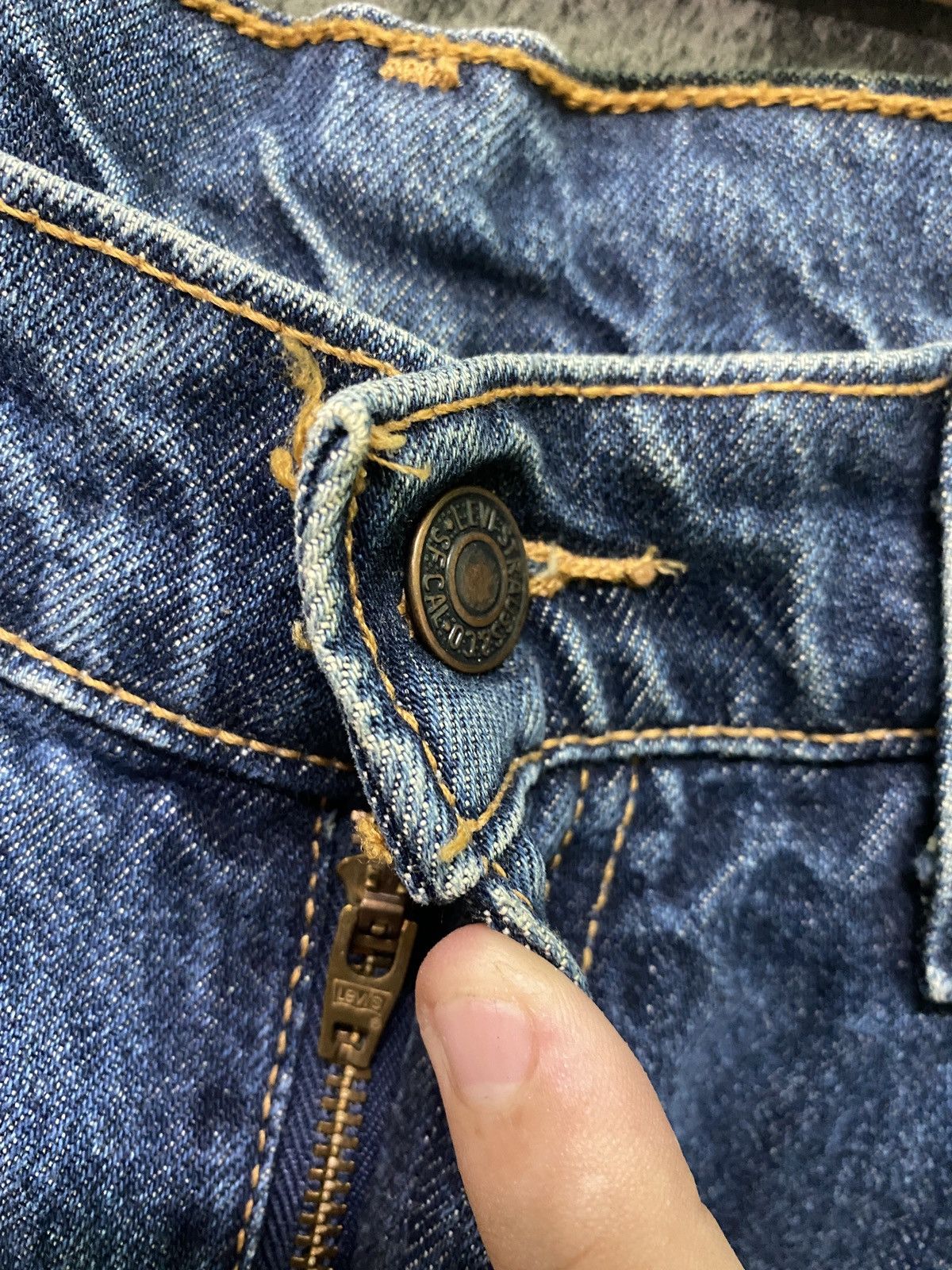 Levi's × Levi's Vintage Clothing × Vintage Vintage Levi's Orange Tab BLue Cropped Denim Jeans Size US 29 - 5 Thumbnail
