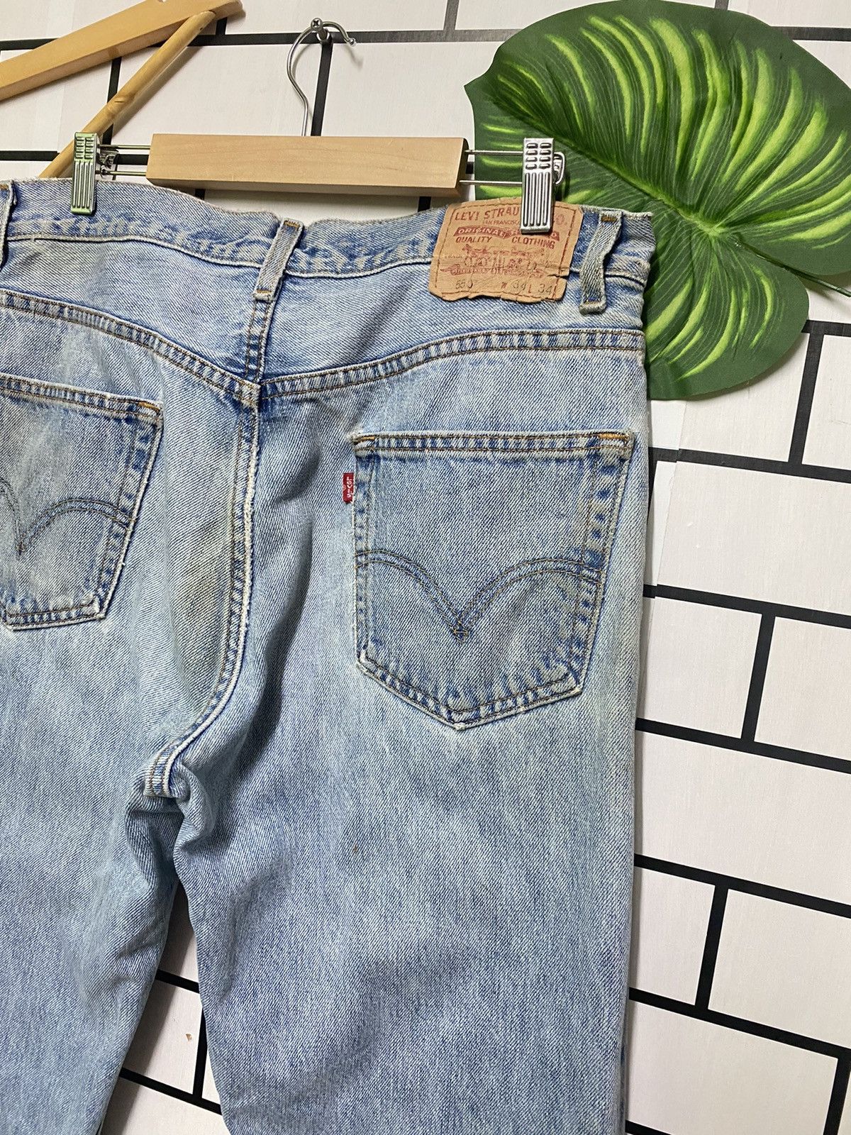Levi's × Levi's Vintage Clothing × Vintage Vintage Levis 550 Light Wash Dirty Relaxed Fit Jeans-L24 Size US 34 / EU 50 - 15 Thumbnail