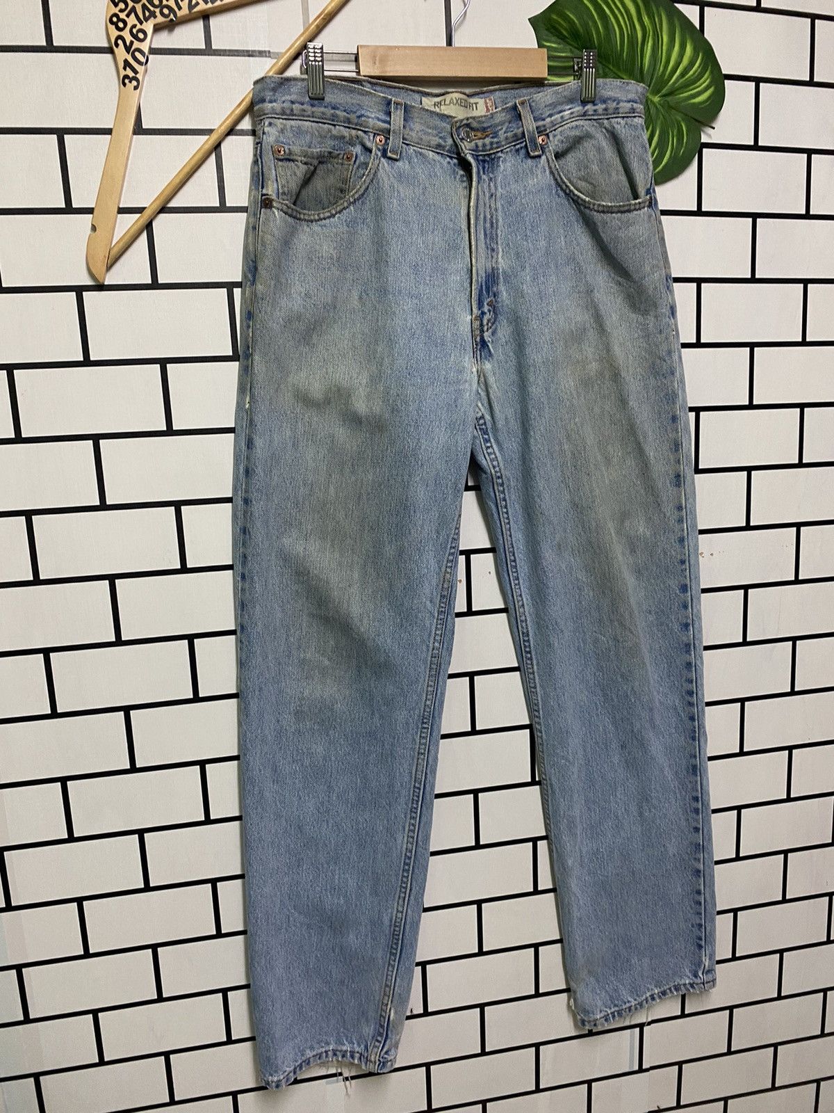 Levi's × Levi's Vintage Clothing × Vintage Vintage Levis 550 Light Wash Dirty Relaxed Fit Jeans-L24 Size US 34 / EU 50 - 3 Thumbnail