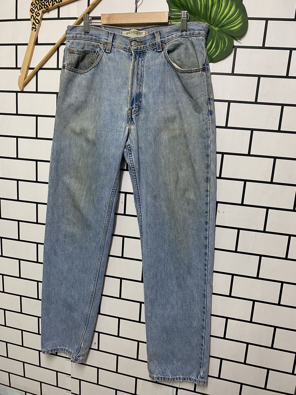 Levi's × Levi's Vintage Clothing × Vintage Vintage Levis 550 Light Wash Dirty Relaxed Fit Jeans-L24 Size US 34 / EU 50 - 4 Thumbnail