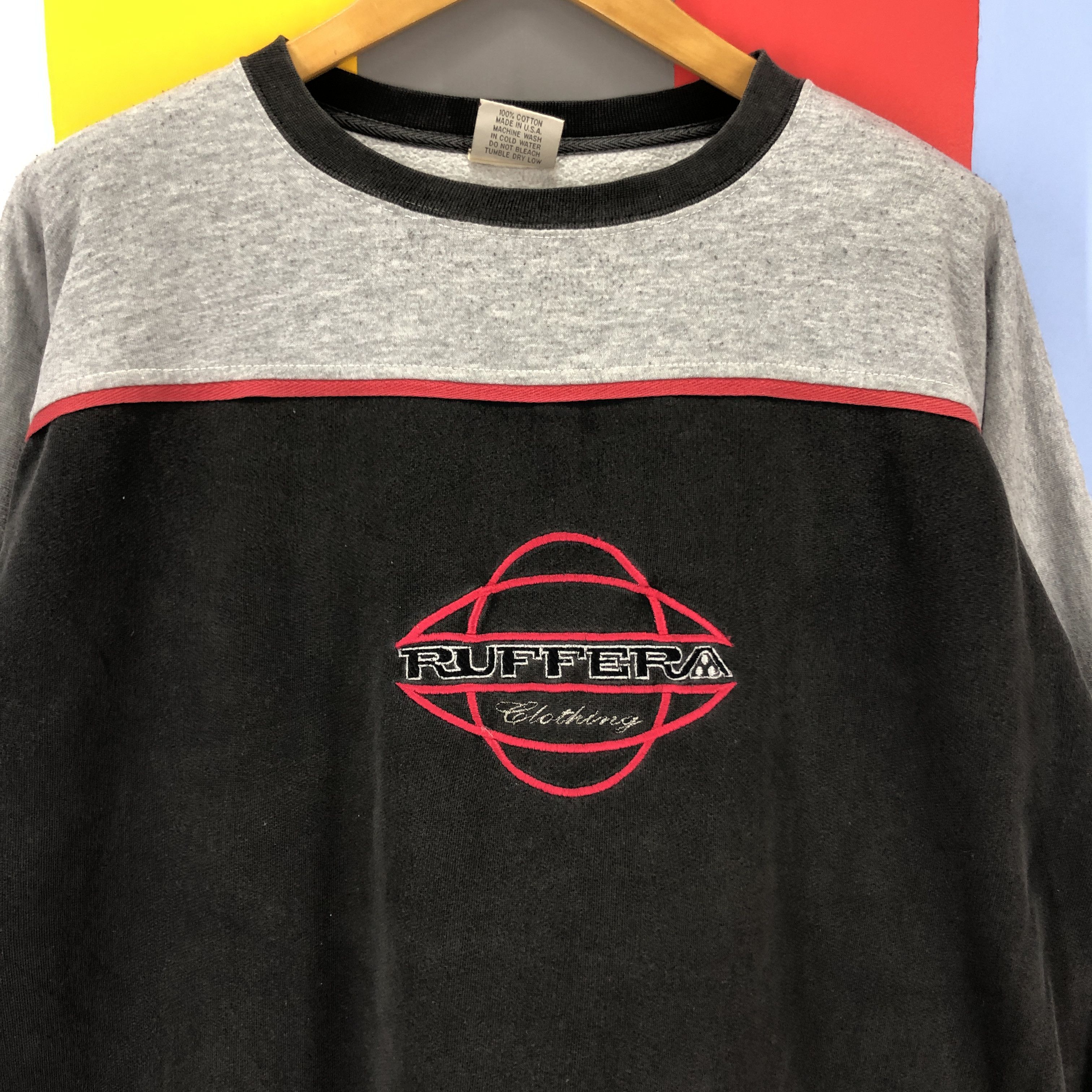 Vintage 90s Vintage RUFFERA CLOTHING Crew Neck Sweatshirt #1034/J Size US XL / EU 56 / 4 - 2 Thumbnail