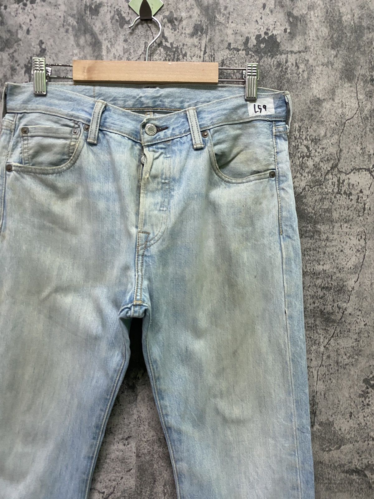 Levi's × Vintage Vintage LEVIS 501 Light Wash Denim -L59 Size US 30 / EU 46 - 5 Thumbnail