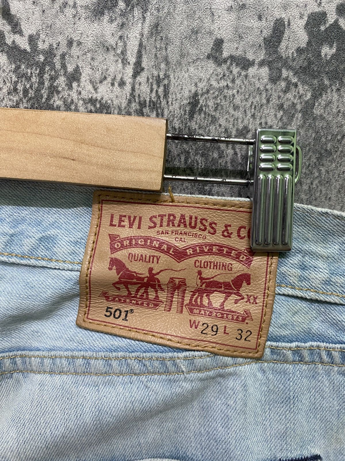 Levi's × Vintage Vintage LEVIS 501 Light Wash Denim -L59 Size US 30 / EU 46 - 17 Thumbnail