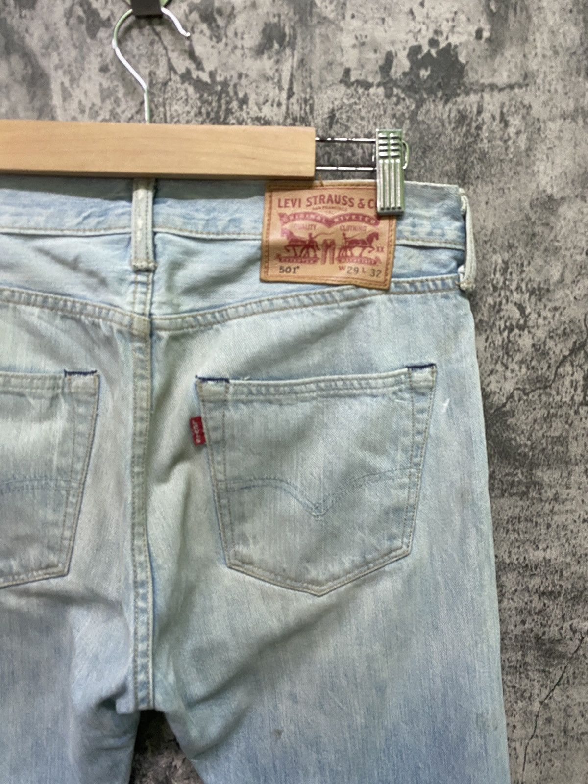 Levi's × Vintage Vintage LEVIS 501 Light Wash Denim -L59 Size US 30 / EU 46 - 13 Thumbnail
