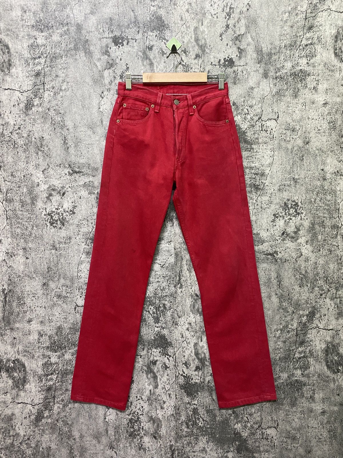 Levi's × Vintage Vintage 90s Levi's 501 Red Jeans Size US 26 / EU 42 - 2 Thumbnail