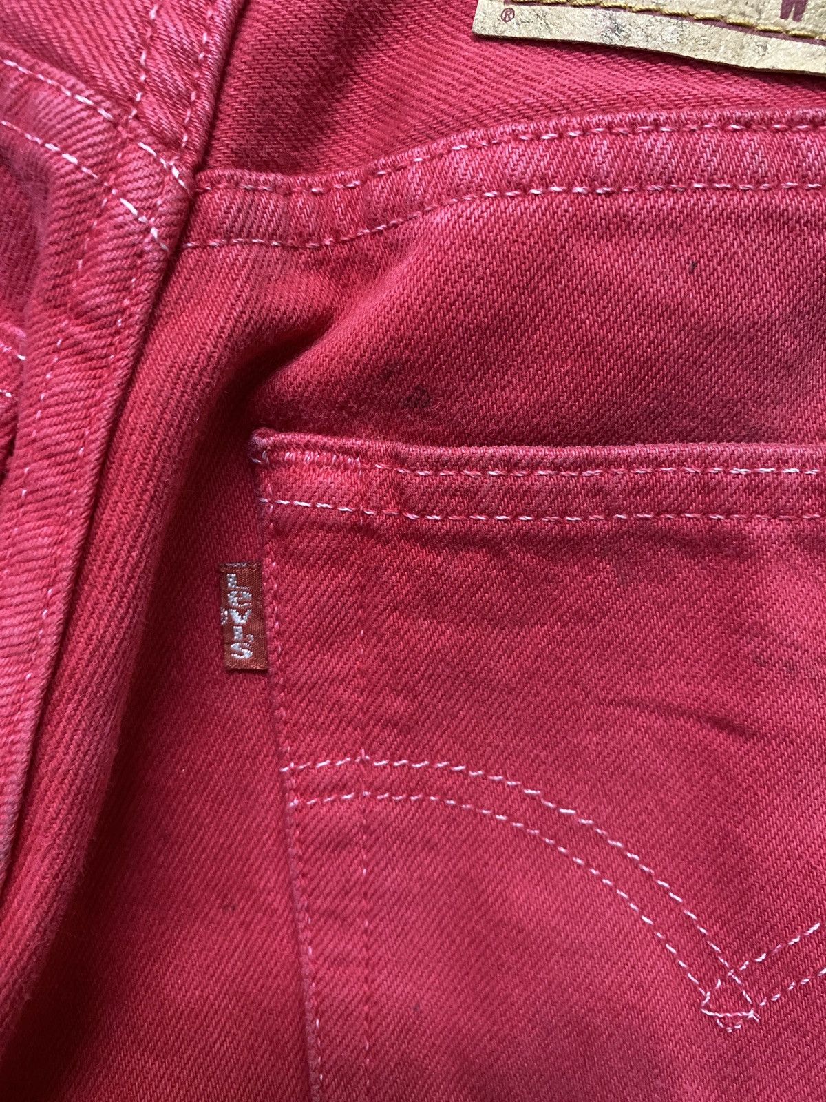 Levi's × Vintage Vintage 90s Levi's 501 Red Jeans Size US 26 / EU 42 - 16 Thumbnail