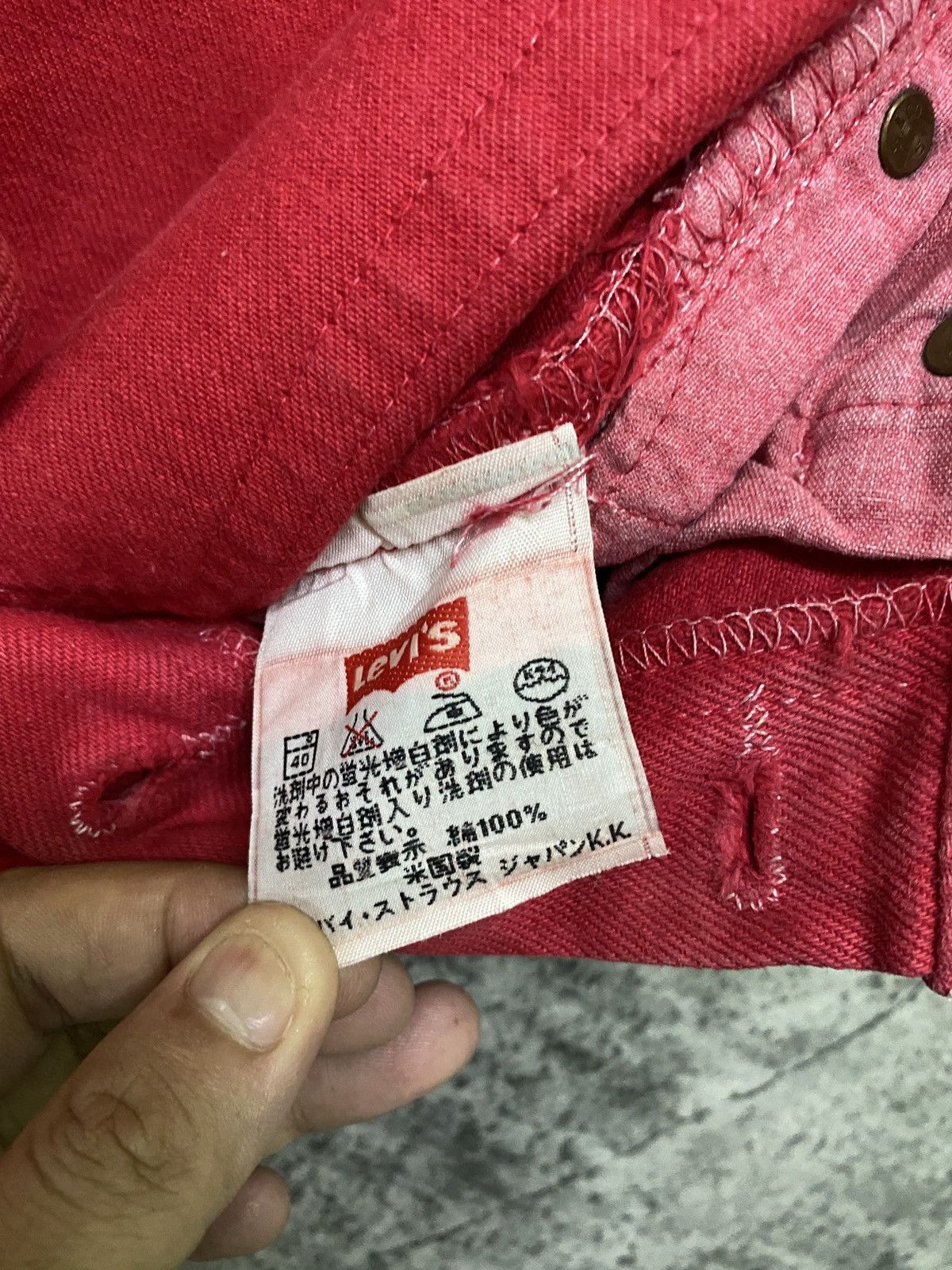 Levi's × Vintage Vintage 90s Levi's 501 Red Jeans Size US 26 / EU 42 - 18 Thumbnail
