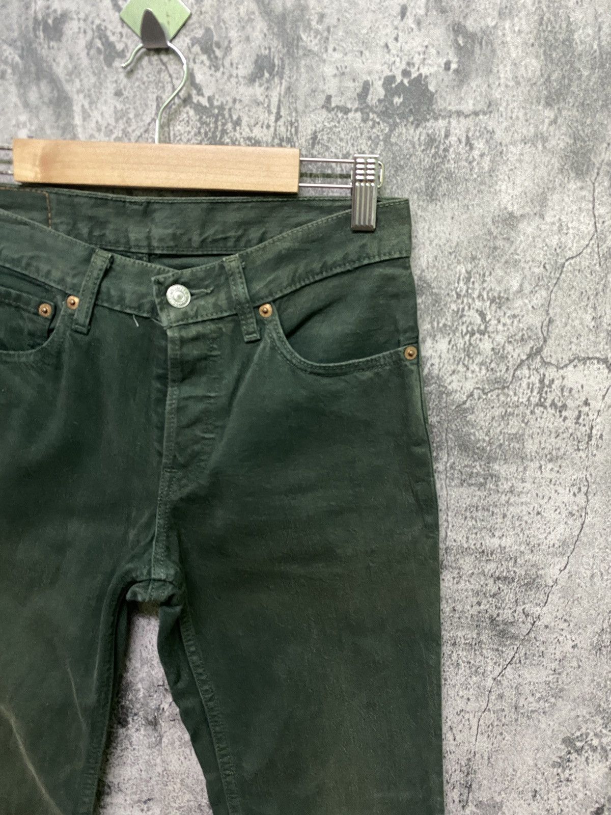 Levi's × Vintage Vintage 90s Levi's 501 Green Faded Jeans Size US 27 - 5 Thumbnail