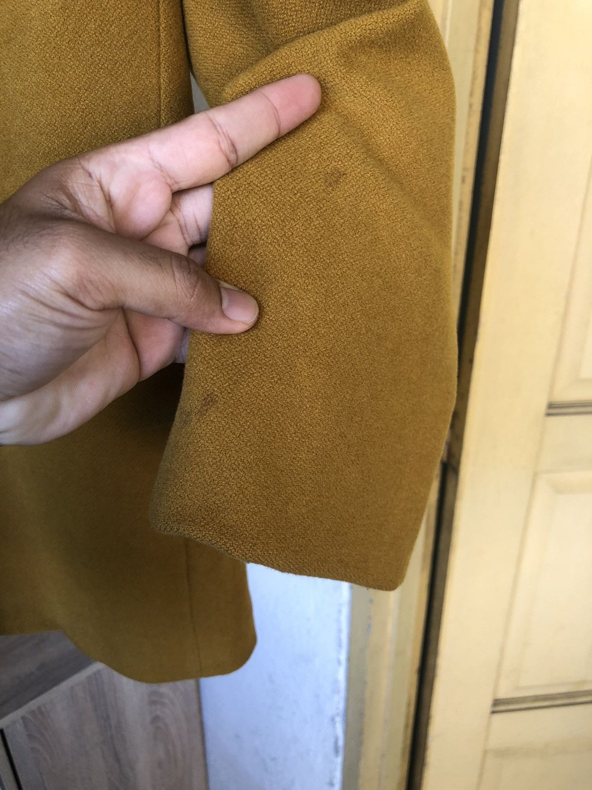 Moschino Rare❗️Moschino Mustard Wool Double Breasted Blazer Jacket Size US XL / EU 56 / 4 - 9 Thumbnail