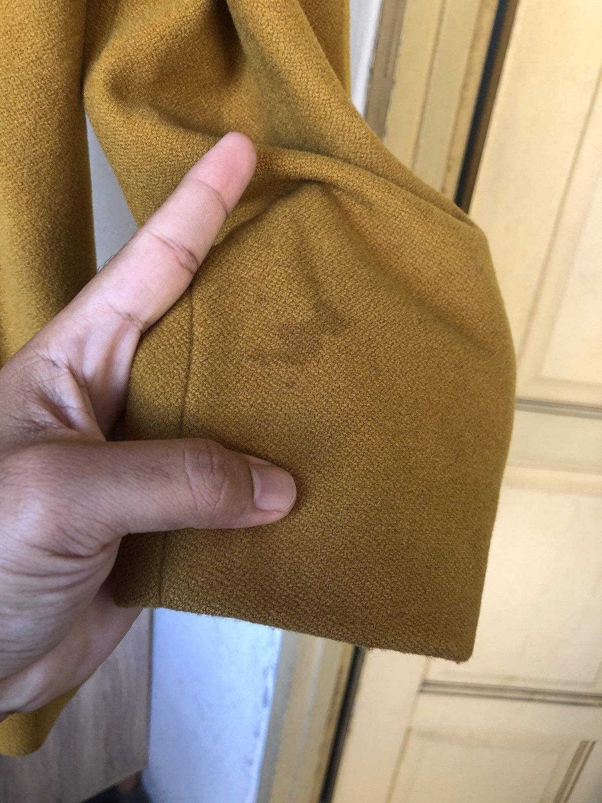 Moschino Rare❗️Moschino Mustard Wool Double Breasted Blazer Jacket Size US XL / EU 56 / 4 - 11 Thumbnail
