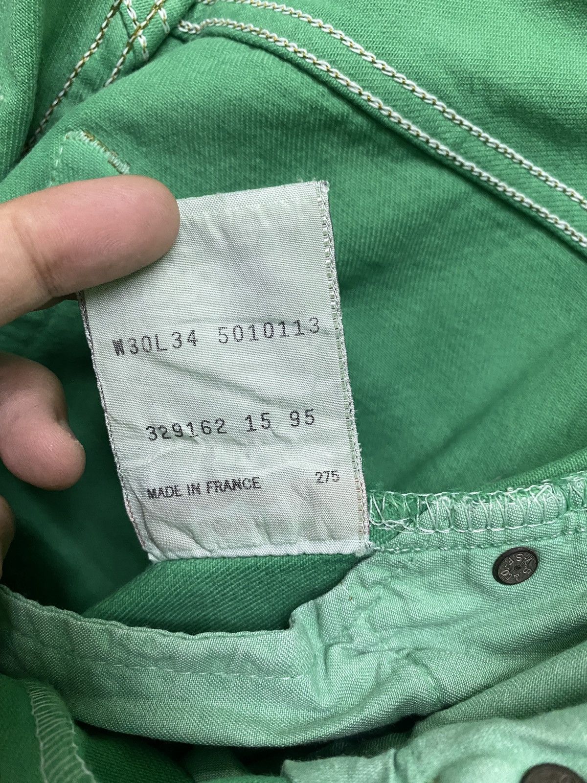 Levi's × Vintage Vintage 90s Levi's 501 Green Distressed Jeans Size US 28 / EU 44 - 15 Thumbnail