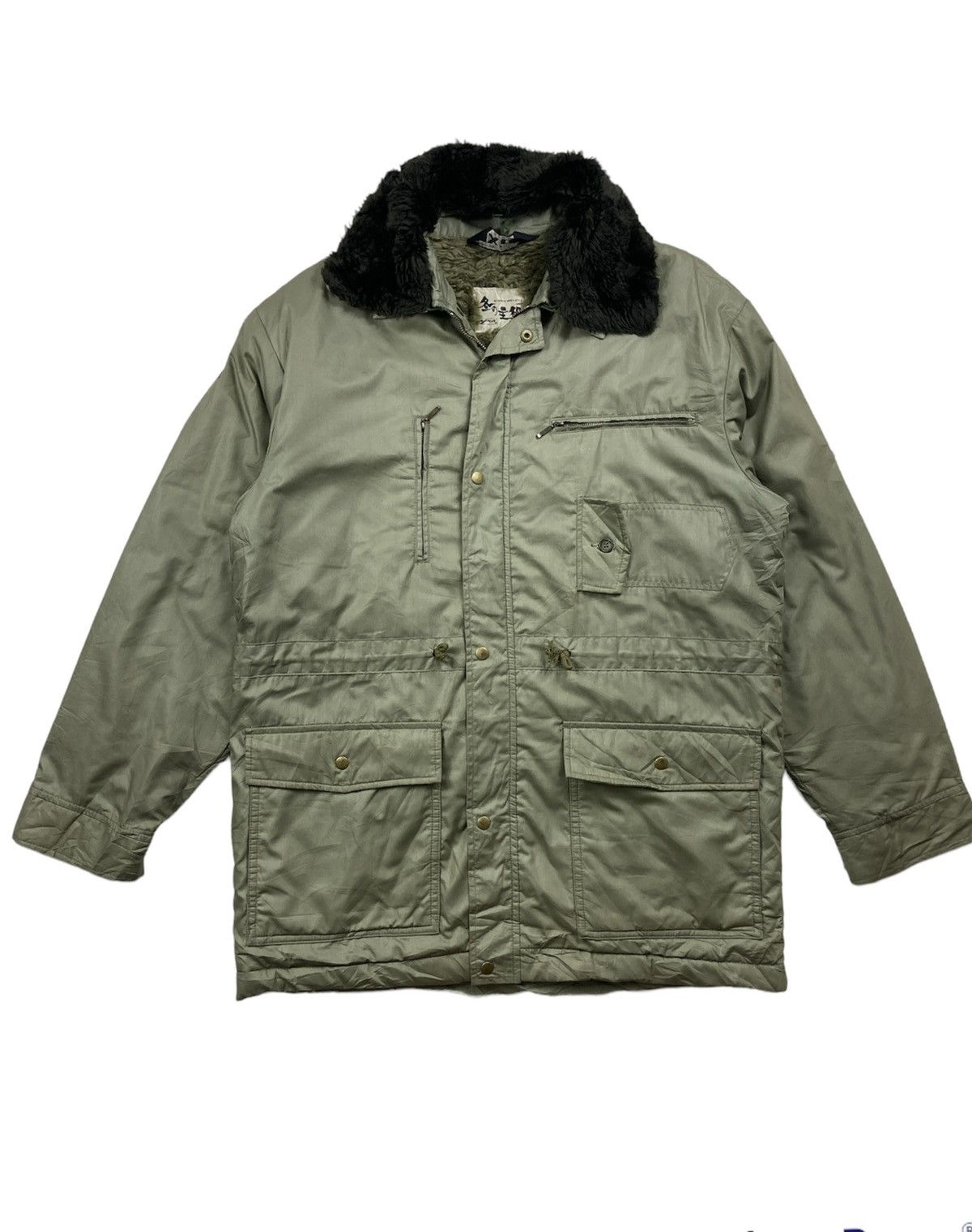 Japanese Brand × Vintage Vintage Xebec Japanese Brand Parka Style Long Jacket Fleece Size US L / EU 52-54 / 3 - 1 Thumbnail