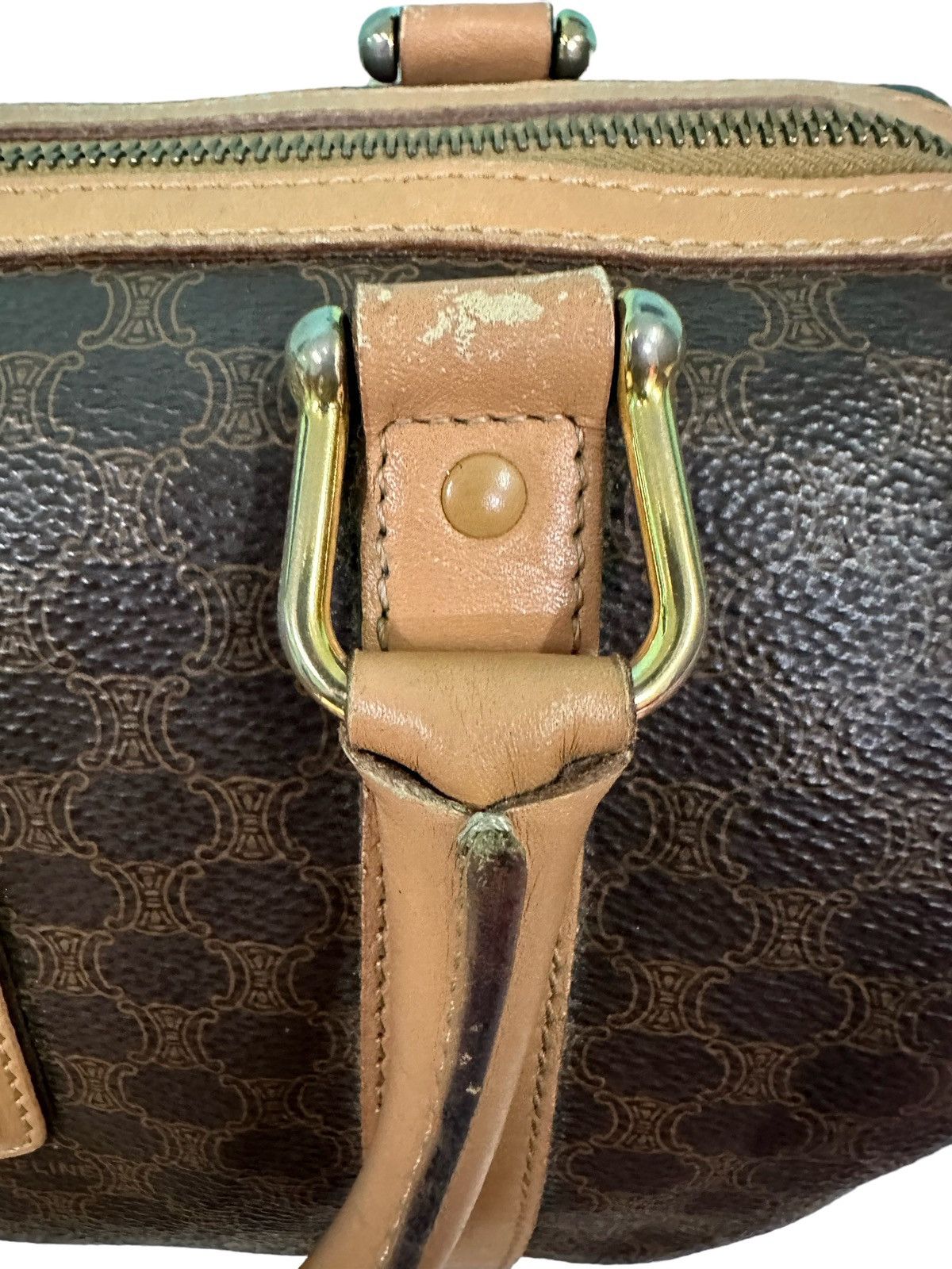 Celine AUTHENTIC VINTAGE CELINE MACADAM 26 BOSTON BAG Size ONE SIZE - 15 Thumbnail