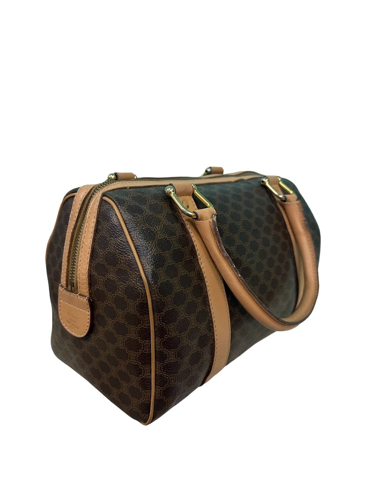 Celine AUTHENTIC VINTAGE CELINE MACADAM 26 BOSTON BAG Size ONE SIZE - 6 Thumbnail