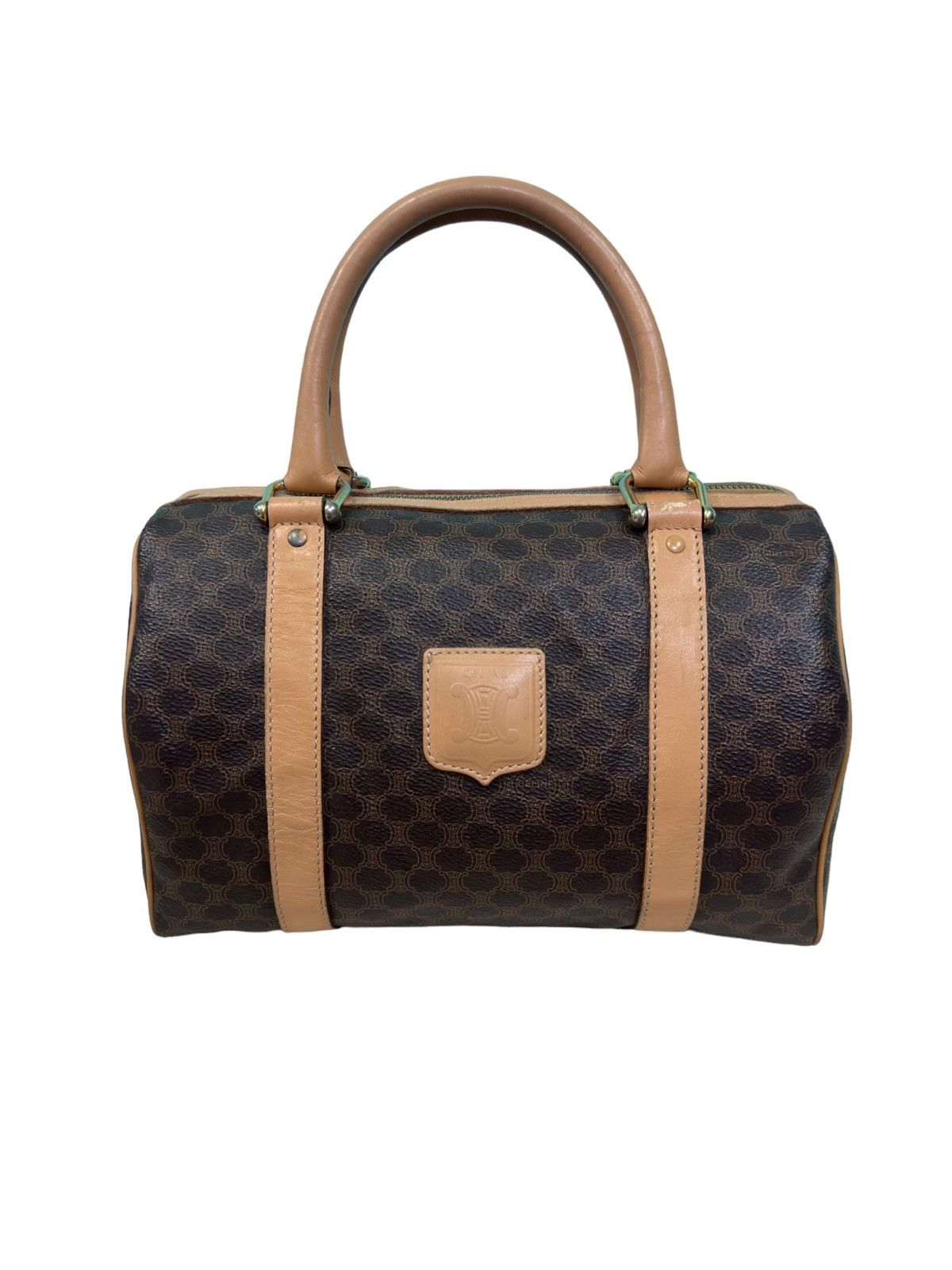 Celine AUTHENTIC VINTAGE CELINE MACADAM 26 BOSTON BAG Size ONE SIZE - 1 Thumbnail