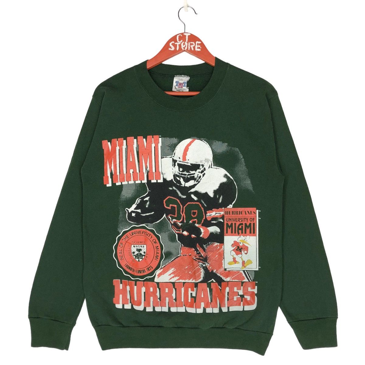 NCAA × Vintage 90s Miami Hurricanes University Big Logo 