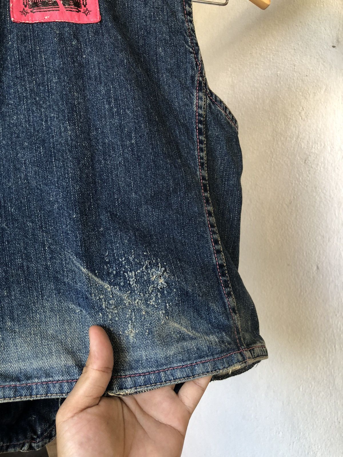 Hysteric Glamour Vintage Hysteric Glamour Distressed Denim Vest Jacket Size XXS / US 00 / IT 34 - 18 Thumbnail